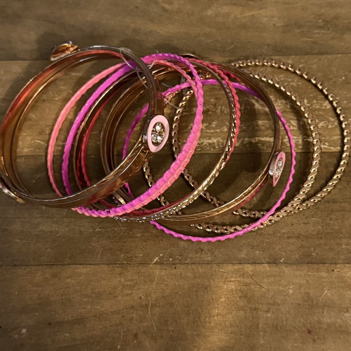Other Set of pink and gold bangle bracelets Size ONE SIZE - 2 Thumbnail