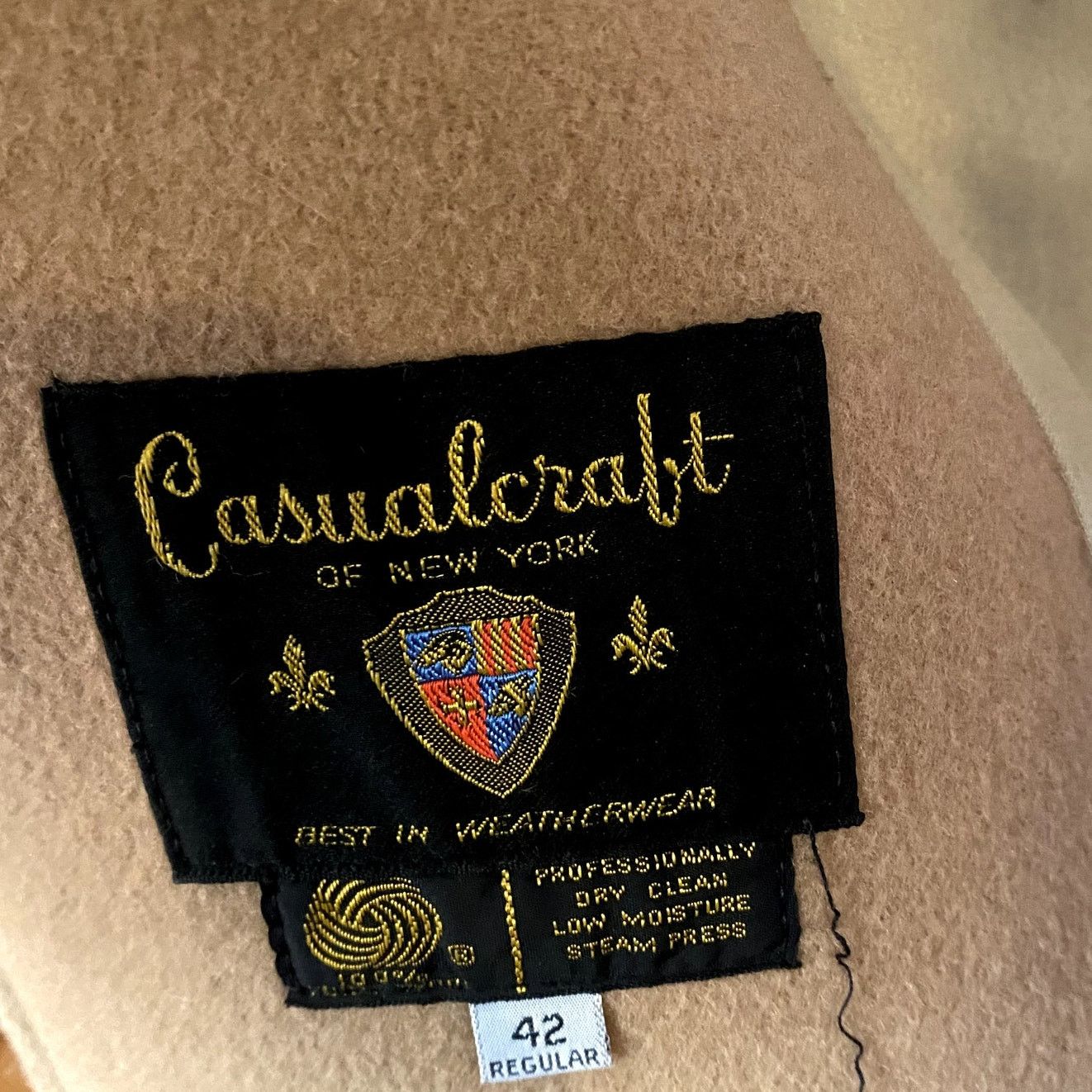 Vintage Vintage Camel Doublebreated 100% Wool Overcoat Casualcraft Size US L / EU 52-54 / 3 - 4 Thumbnail