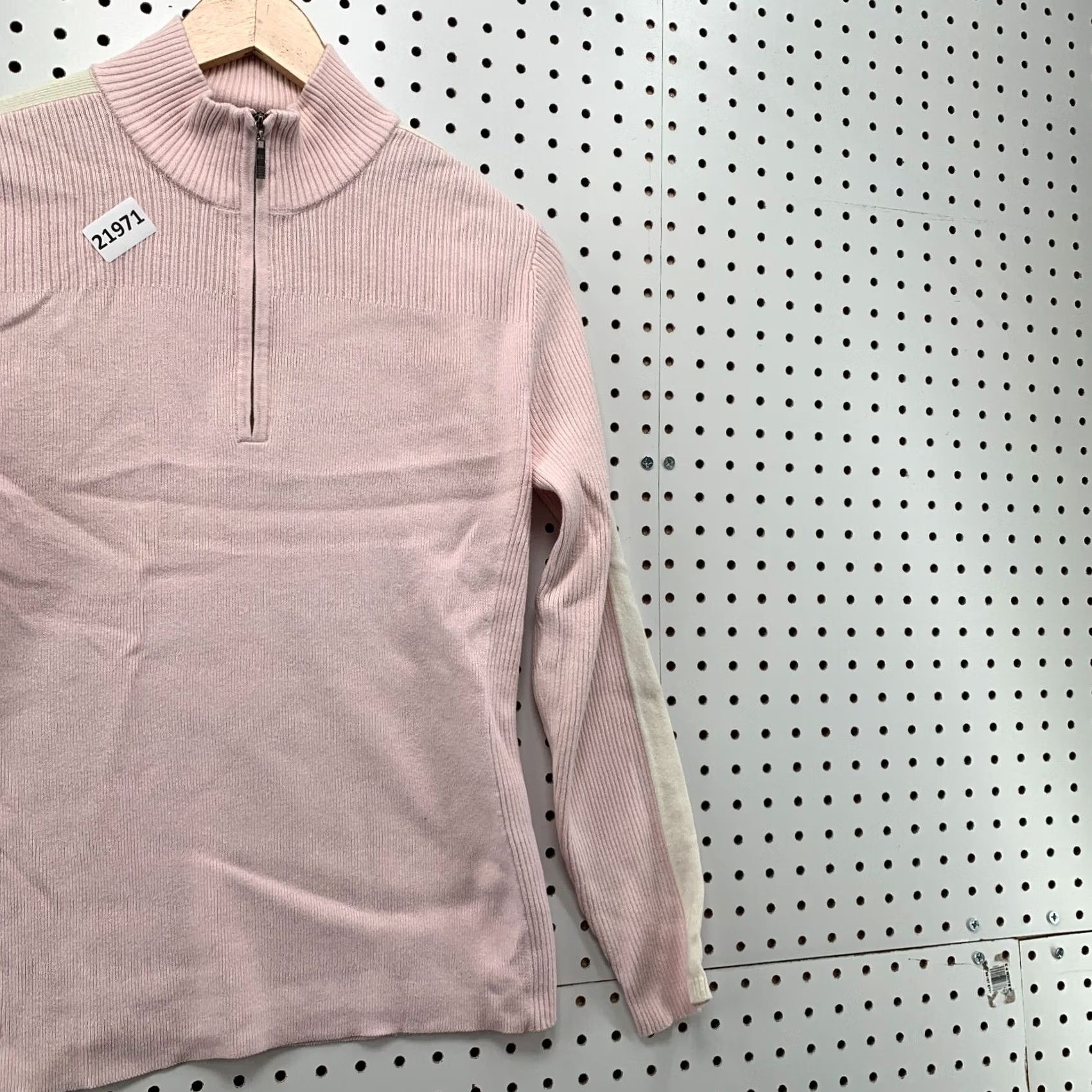 Tommy Hilfiger Tommy Hilfiger 1/4 Zip Pullover Sweater Womens Large Spell Out Long Sleeve Pink 18x24 Mens/Womens Size L / US 10 / IT 46 - 5 Thumbnail