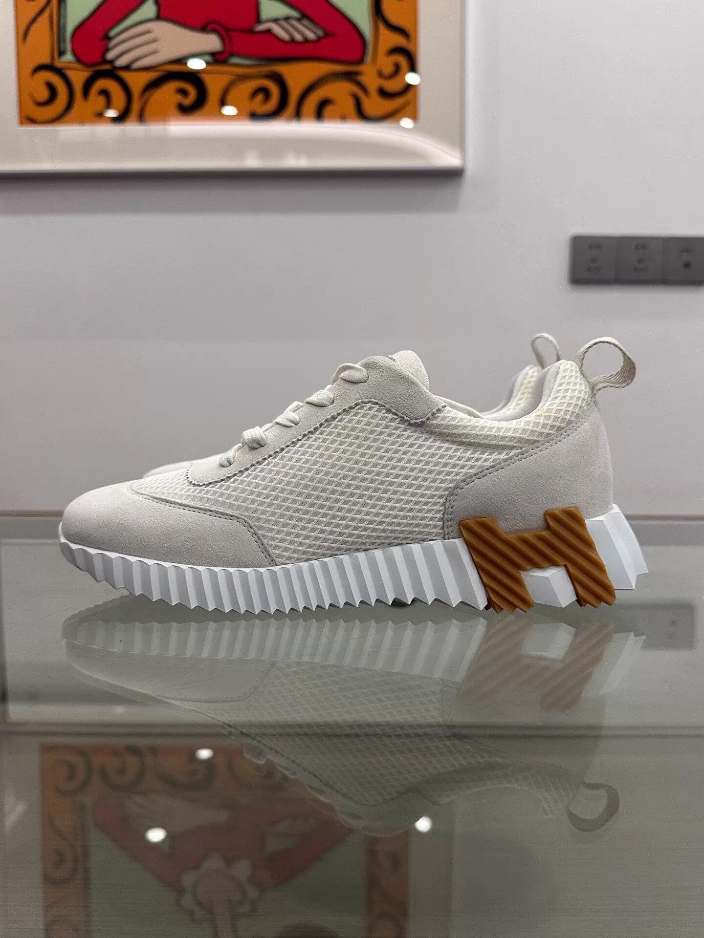 Hermes New Hermes Bouncing White Side H Logo Sneakers 39 Size US 8.5 / IT 38.5 - 4 Thumbnail
