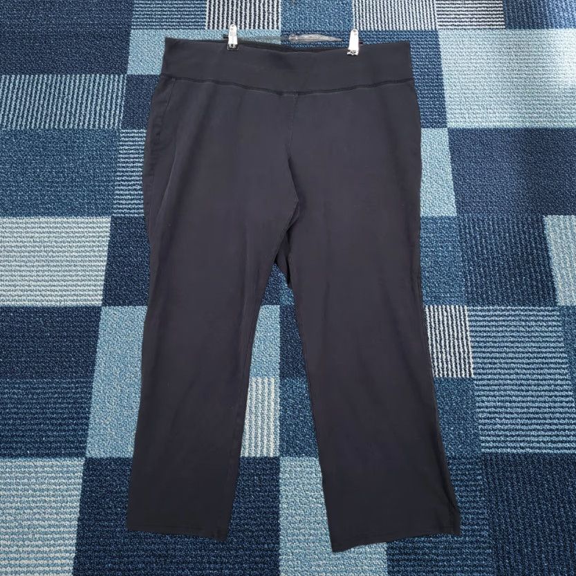 Vintage Livi Active Leggings Womens 22/24 Black High Rise Stretch Pull On Yoga Gym Ankle Size 40" / US 18 - 1 Thumbnail