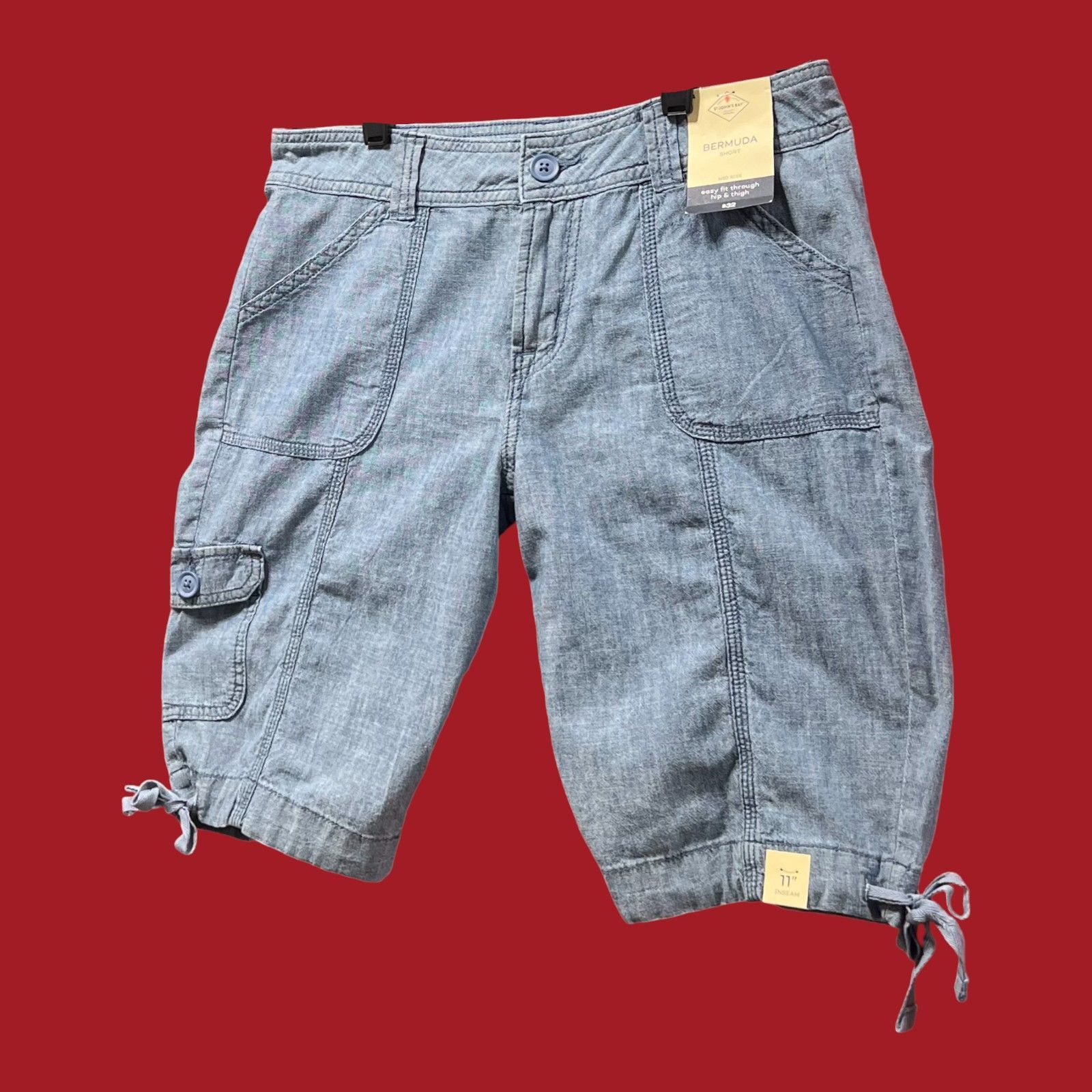 Other St. John's Bay - Women's Mid-Rise Cargo Bermuda Short - Ligh Size 27" / US 4 / IT 40 - 17 Thumbnail