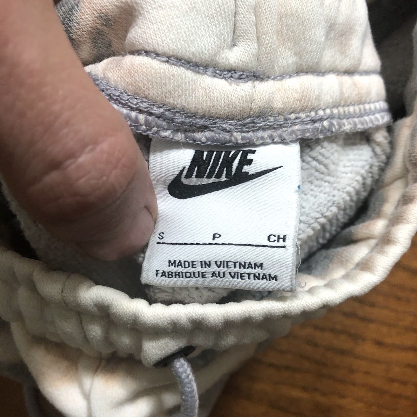 Nike VINTAGE Nike Sweatpants Joggers Gray Acid Wash Tie Dye Mens Small 1 Of 1 Drawstring Pockets Tapered 90s Athleisure University Logo Size US 29 - 5 Thumbnail