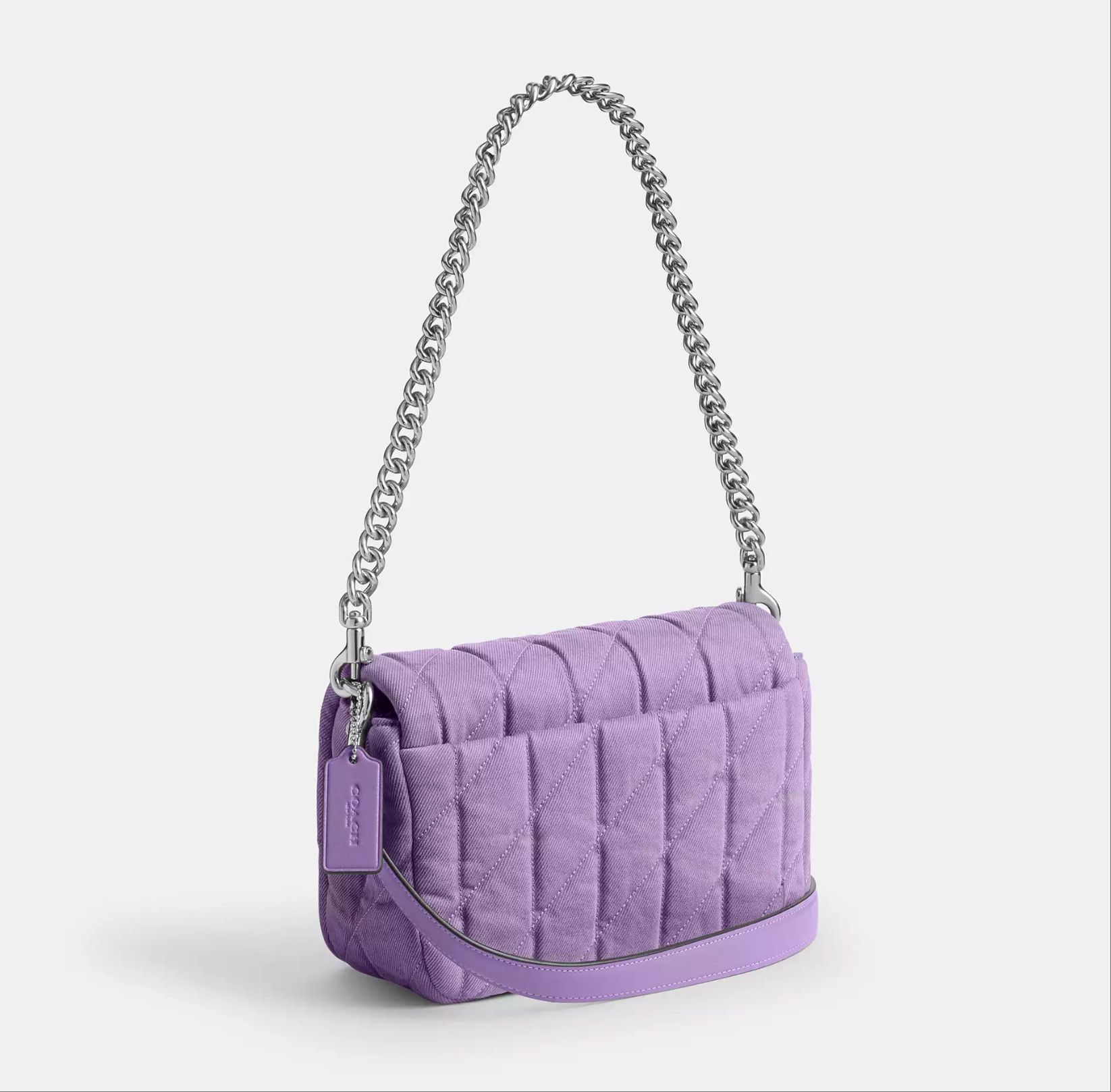 Coach Quinn Bag Silver/Iris CBR15 Size ONE SIZE - 15 Thumbnail