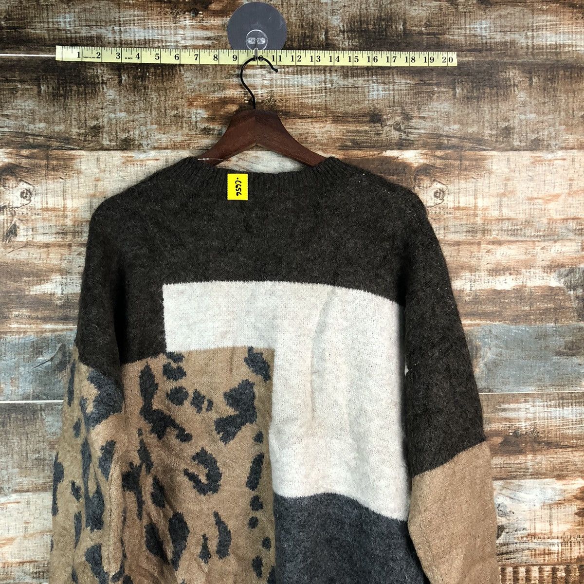 DL Japan patchwork cheetah Brown Knitwear #C656