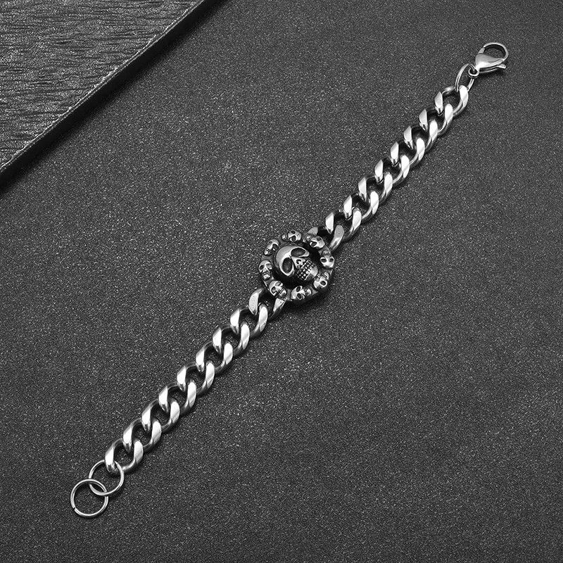 Jewelry Gothic Full Skull Ghost Head Bracelet Size ONE SIZE - 2 Thumbnail