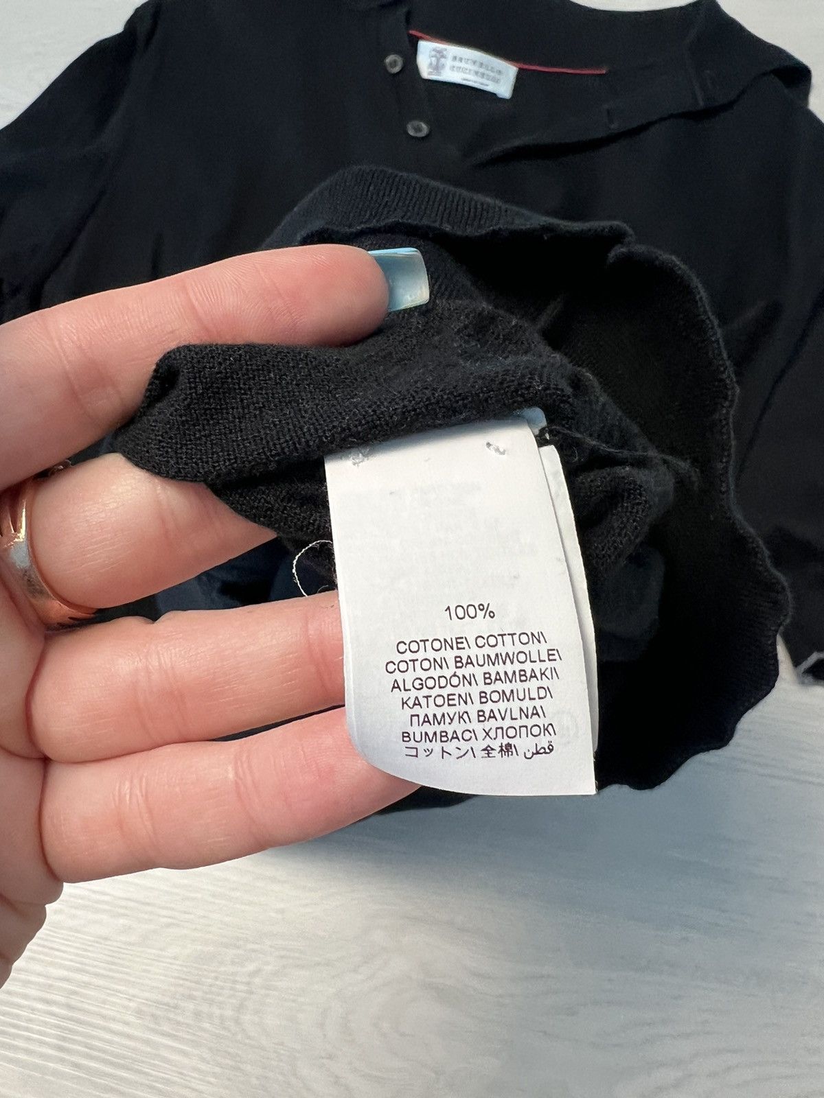 Brunello Cucinelli Brunello Cucinelli black knit T-shirt Size US XL / EU 56 / 4 - 3 Thumbnail