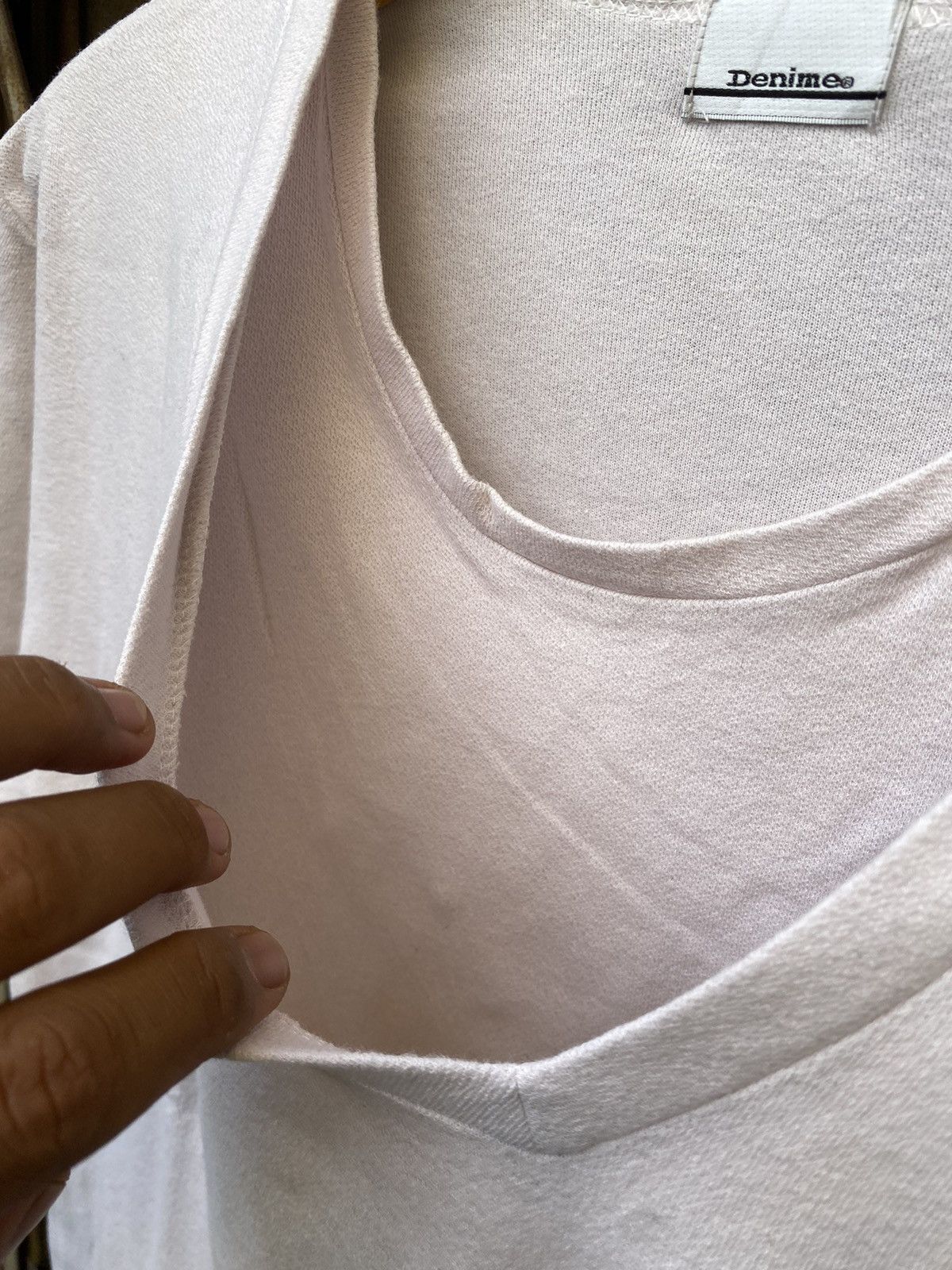 Denime Vintage Denime Double Collar Japanese Brand Tee Size M / US 6-8 / IT 42-44 - 3 Thumbnail