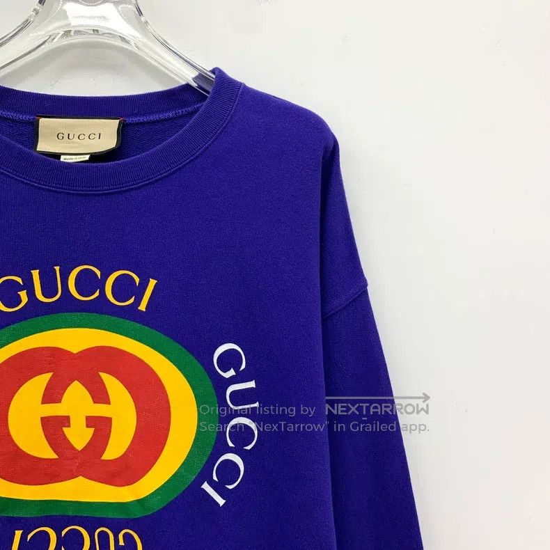 Gucci gucci Dark blue logo letter logo printed cotton round-neck Size US XS / EU 42 / 0 - 3 Thumbnail