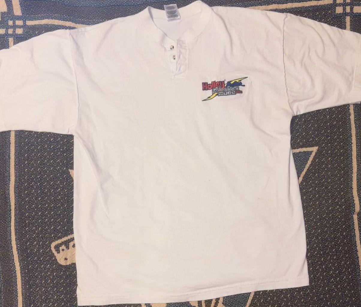 NASCAR Y2K Holley Minotaur Duel ‘01 Heavyweight White Shirt Sz.XL Size US XL / EU 56 / 4 - 1 Thumbnail