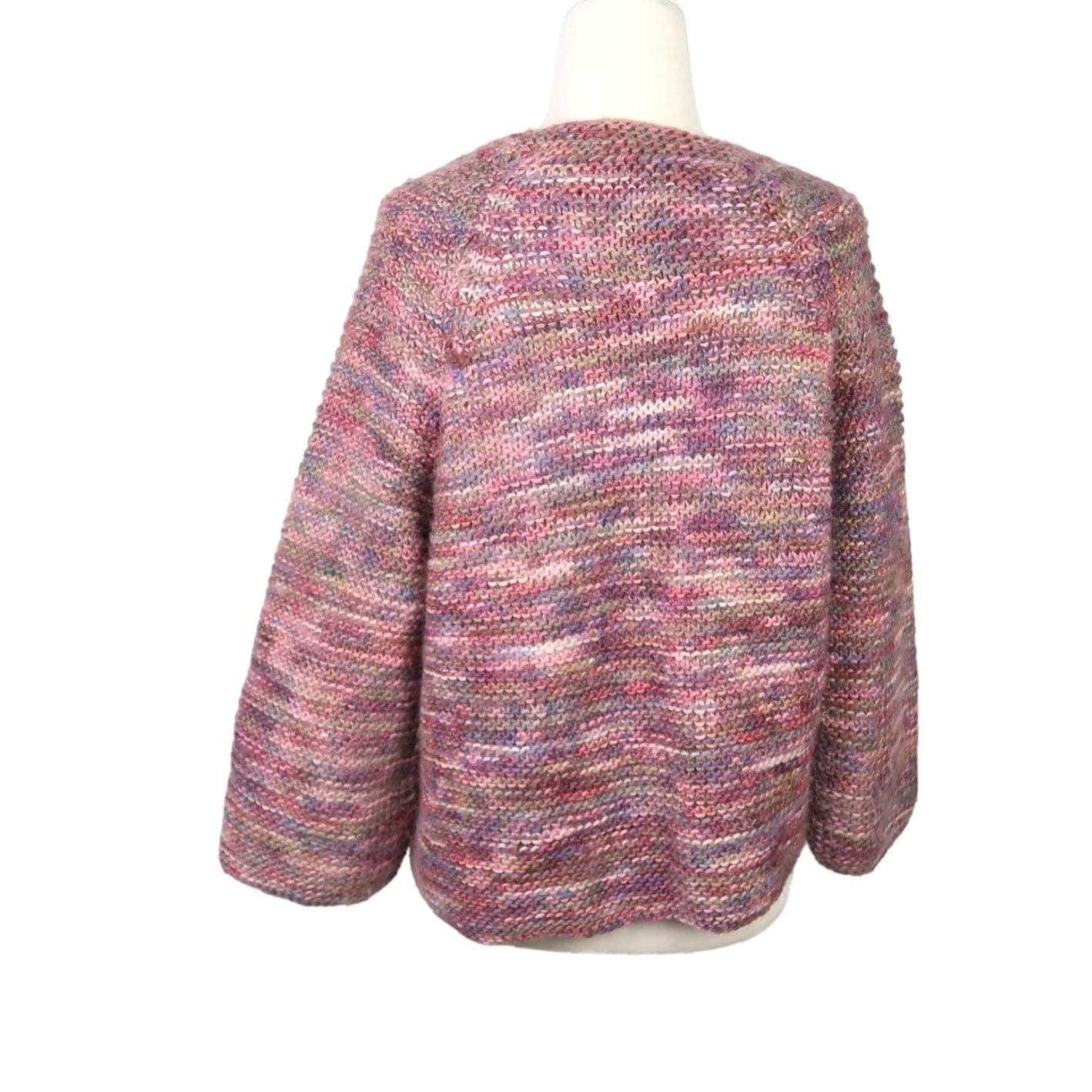 Vintage VINTAGE 80s Cardigan Sweater Women's L Purple Mauve Pink Marled Knit Size L / US 10 / IT 46 - 4 Thumbnail