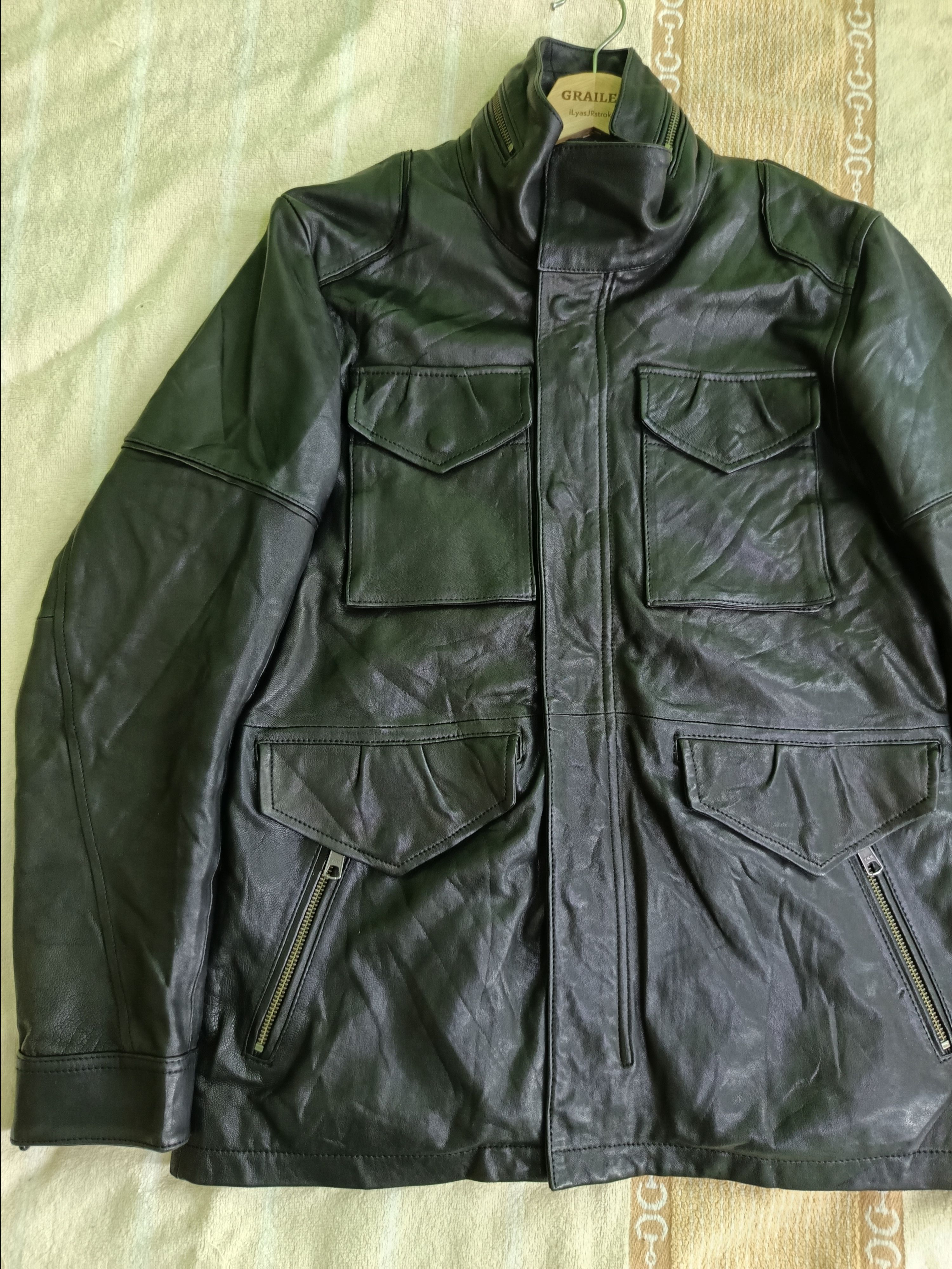 Japanese Brand 2000's Rattle Trap Black Coated Biker Jacket Size US M / EU 48-50 / 2 - 2 Thumbnail