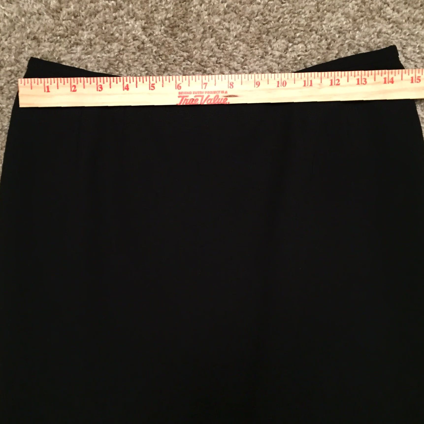 Vintage Jones Studio Skirt Women Pencil Midi Black Polyester Lined Size 6 Regular - Casual Party/Cocktail Size 28" / US 6 / IT 42 - 3 Thumbnail