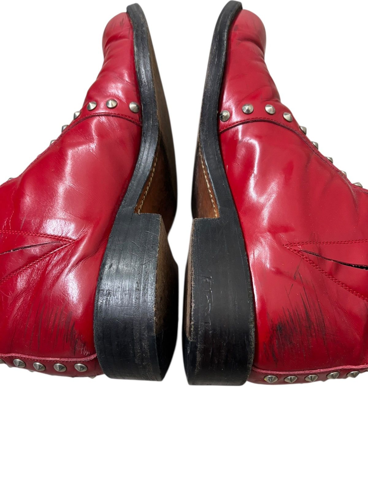 Comme des Garcons Homme Plus AW00 studded red pull on boots Size US 8 / EU 41 - 10 Thumbnail