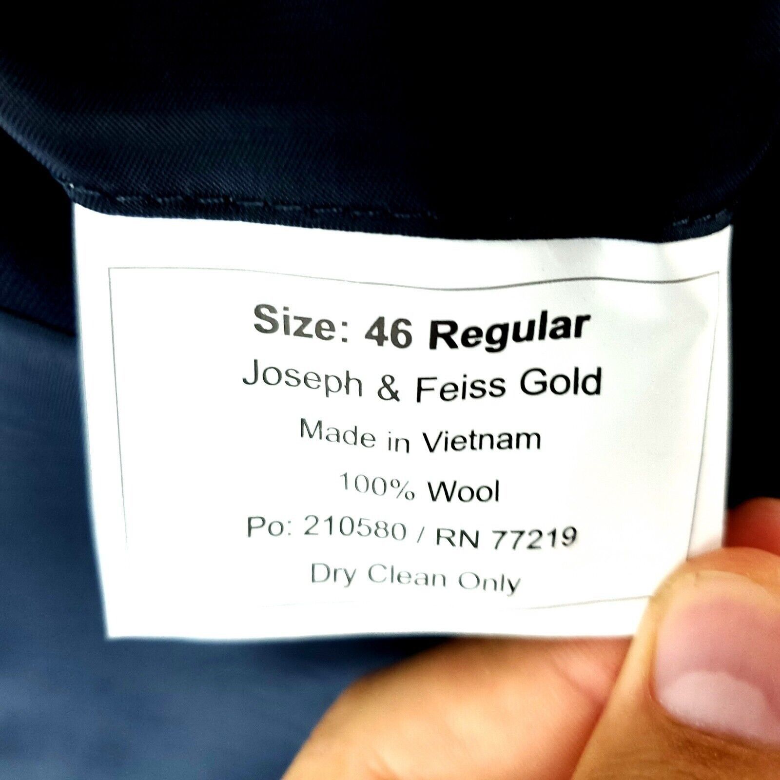 Joseph & Feiss Joseph Feiss Wool 2 Button Blazer 42R Blue Classic Fit Tagge Size 42R - 8 Thumbnail