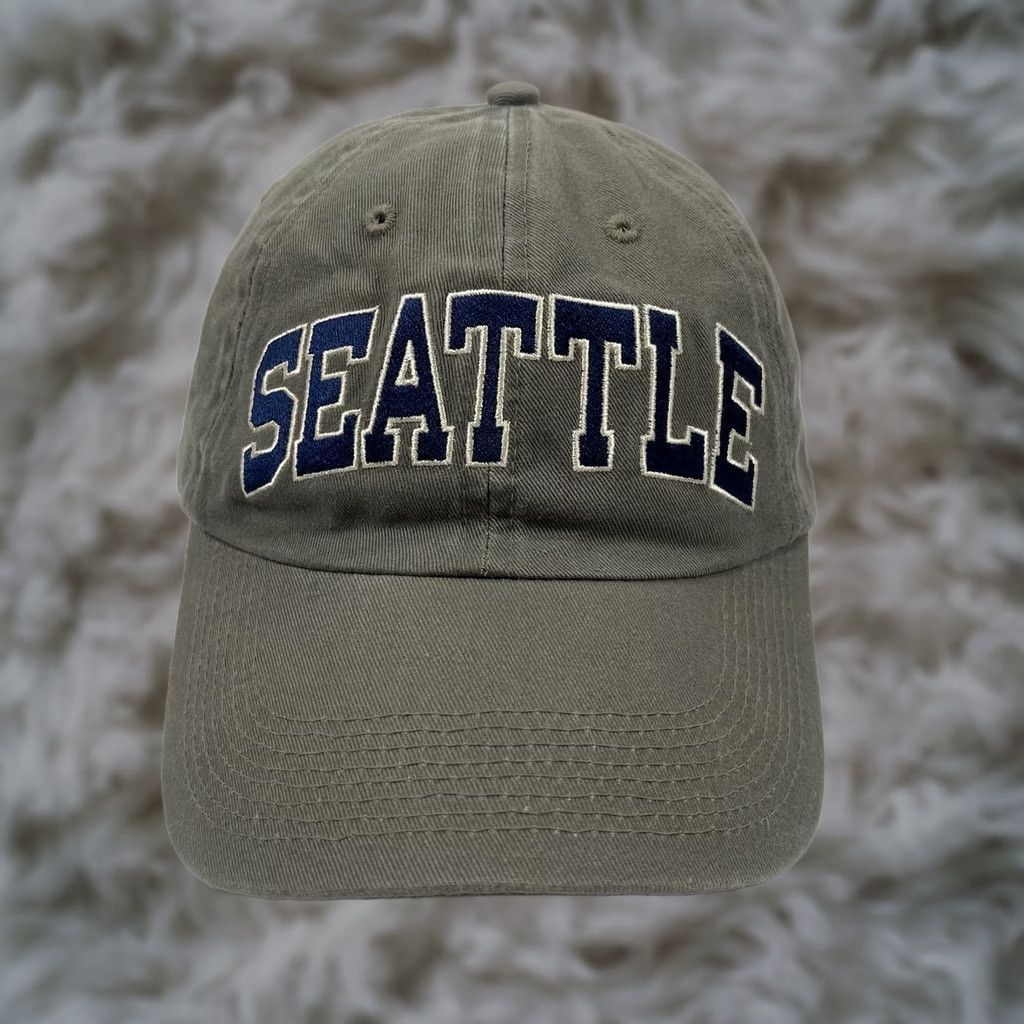 Vintage Fahrenheit Headwear Seattle Hat Baseball Cap Adult Adjustable StrapBack Gray Size ONE SIZE - 1 Thumbnail