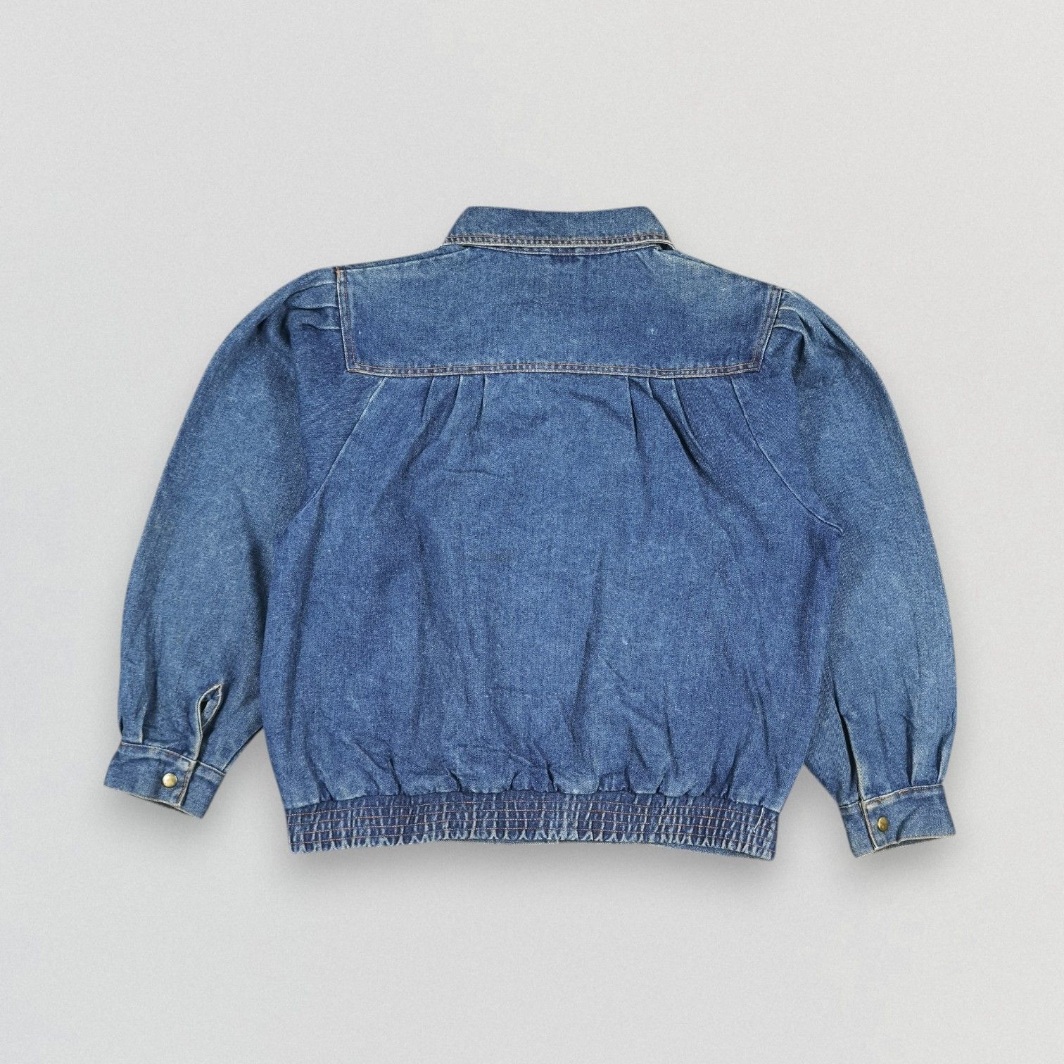 Vintage Vintage Japanese Brand Blue Denim Trucker Jacket Size US L / EU 52-54 / 3 - 2 Thumbnail