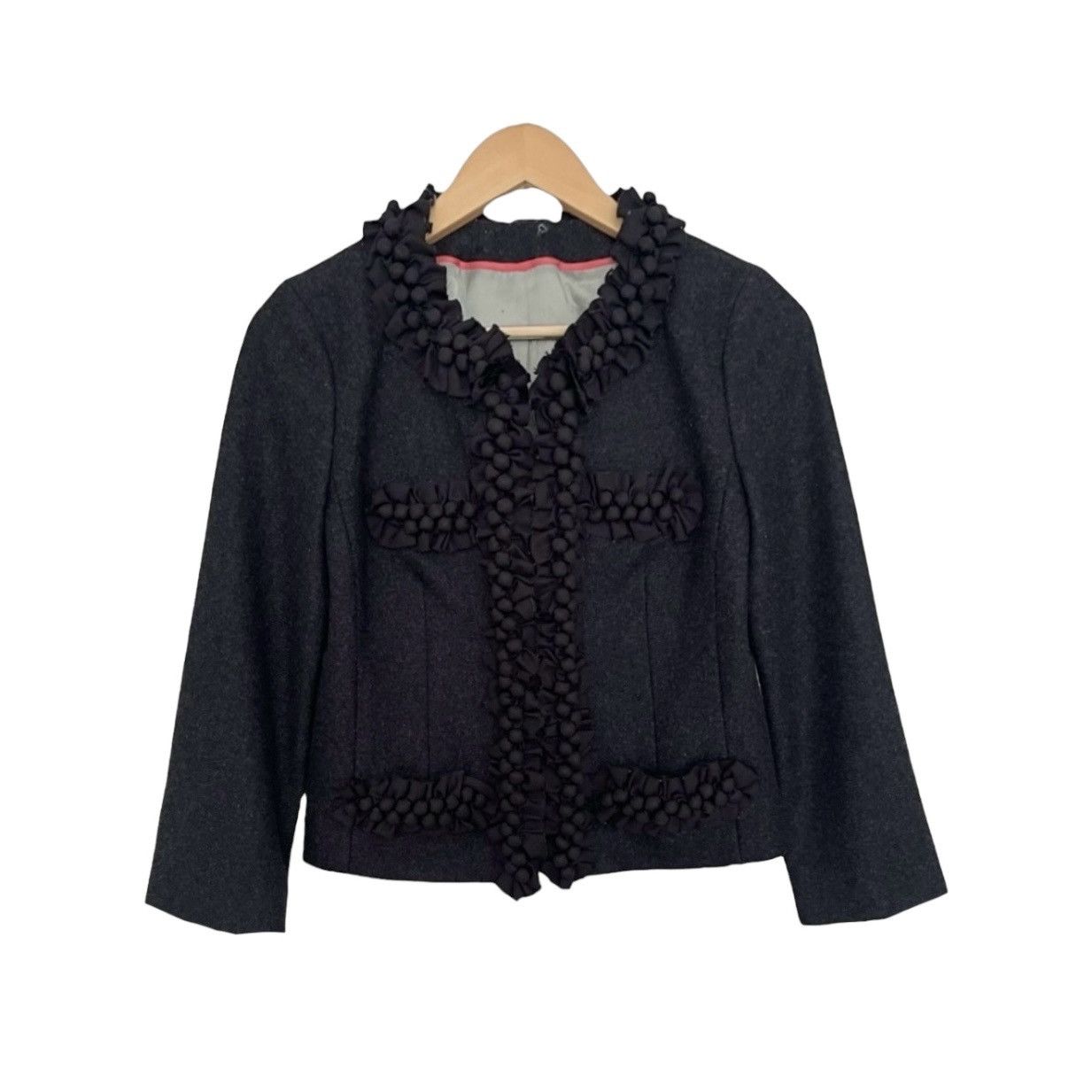 Vintage Bubble ruffle wool jacket Size S / US 4 / IT 40 - 1 Thumbnail