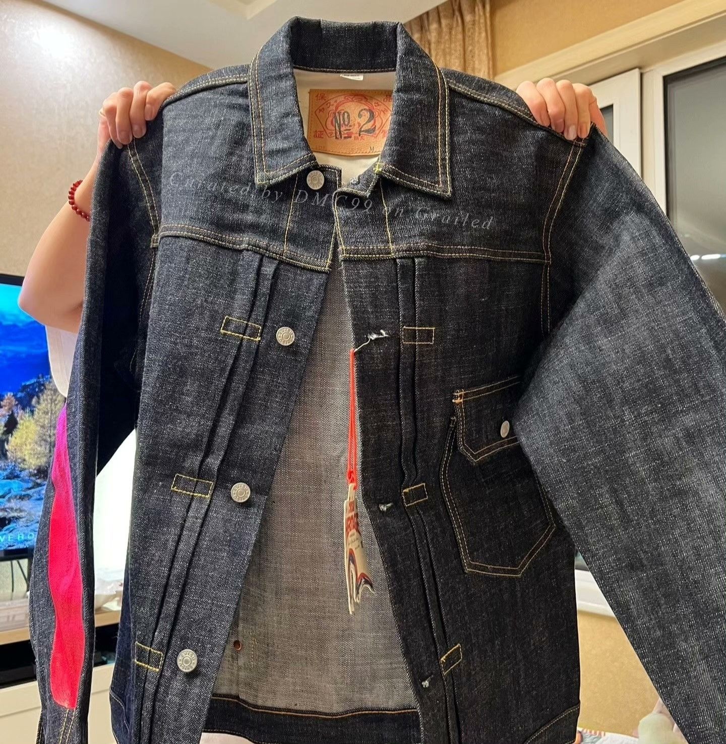 Evisu EVISU Denim Jacket with Red M Size US M / EU 48-50 / 2 - 1 Thumbnail