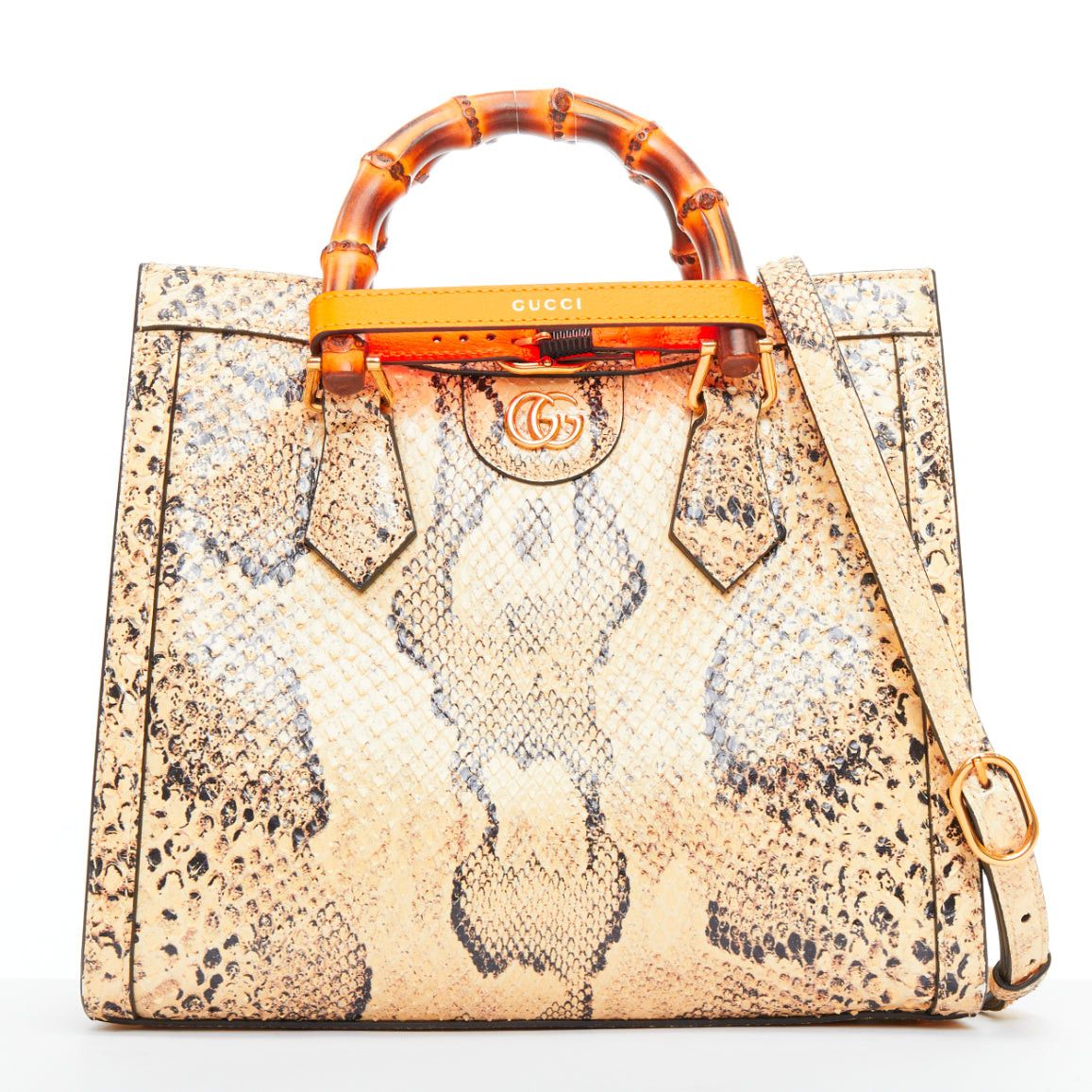 Gucci GUCCI Diana NM Small bamboo handle scaled leather crossbody bag Size ONE SIZE - 1 Thumbnail