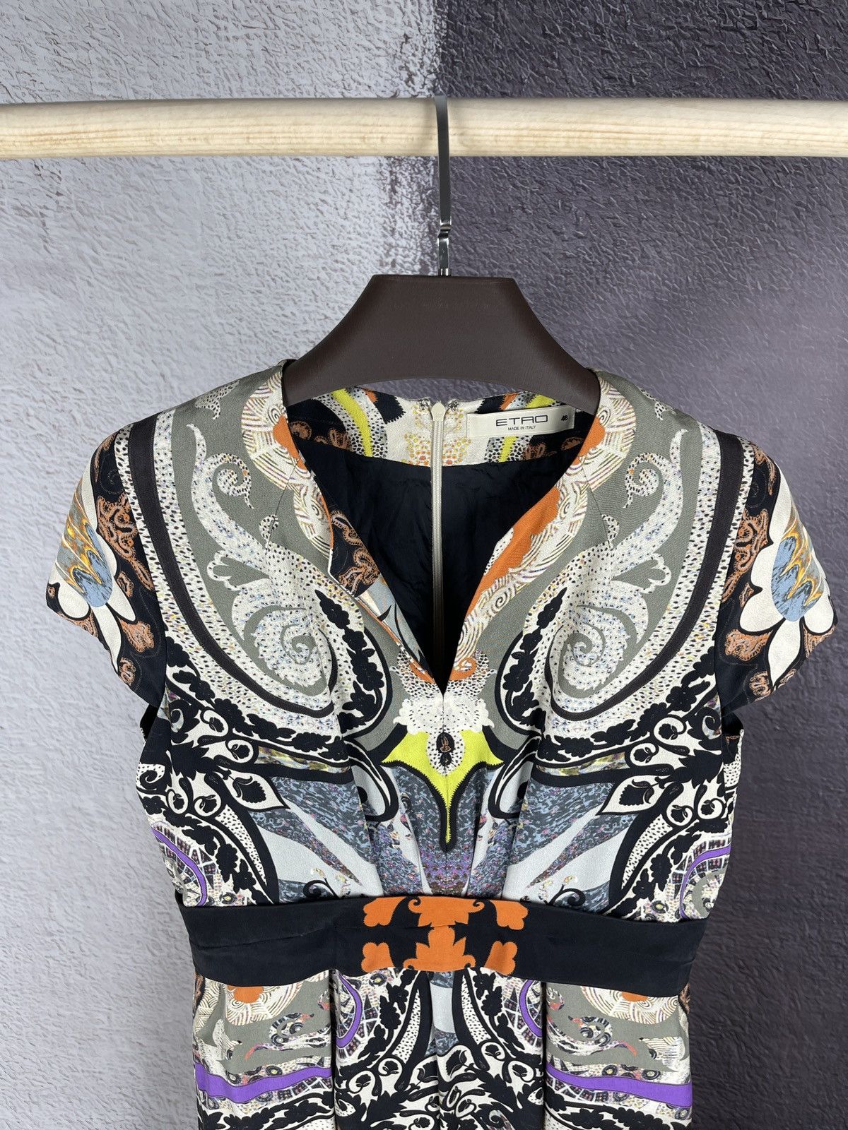 Etro Etro Milano multicolor silk midi dress made in Italy size 48 Size XL / US 12-14 / IT 48-50 - 4 Thumbnail