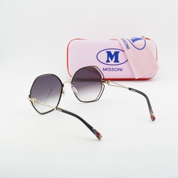 Missoni Missoni MIS 0075/S 0RHL 9O Sunglasses Gold/Black Geometric Size ONE SIZE - 10 Thumbnail