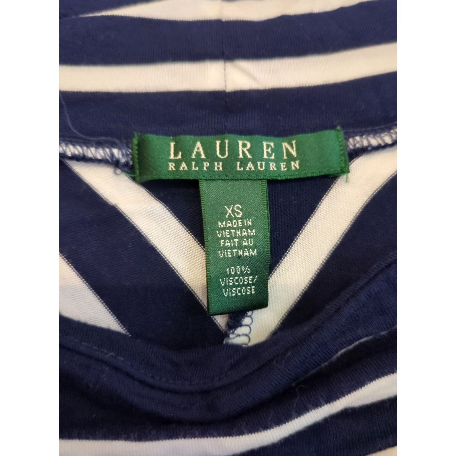 Ralph Lauren VINTAGE? No — Lauren Ralph Lauren Skirt Womens XS Blue White Striped A-Line Knee Length Stretch Casual Size 26" / US 2 / IT 38 - 3 Thumbnail