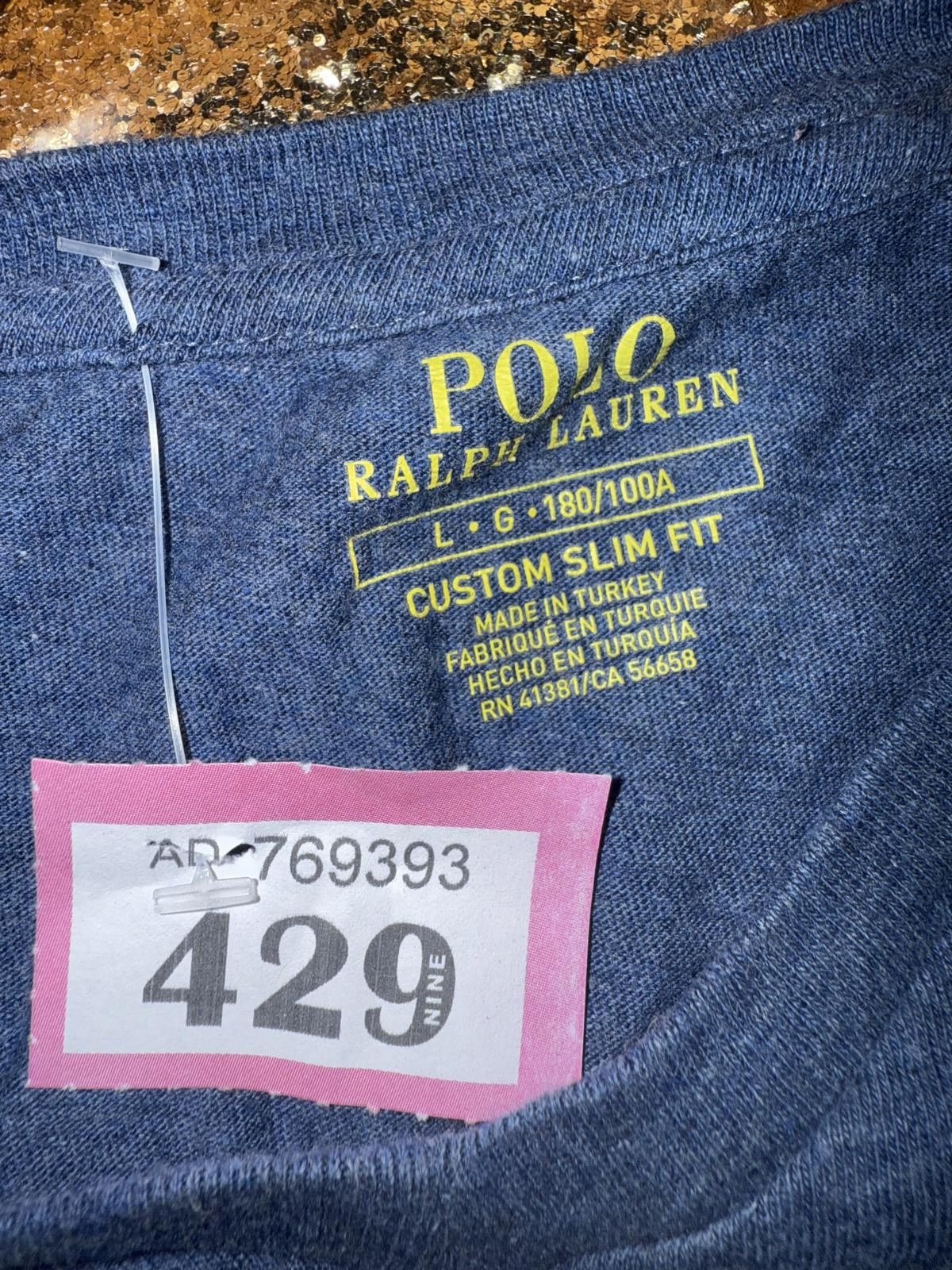 Polo Ralph Lauren Polo Ralph Lauren Custom Slim Fit V-Neck T-Shirt - Size L Size US L / EU 52-54 / 3 - 2 Thumbnail