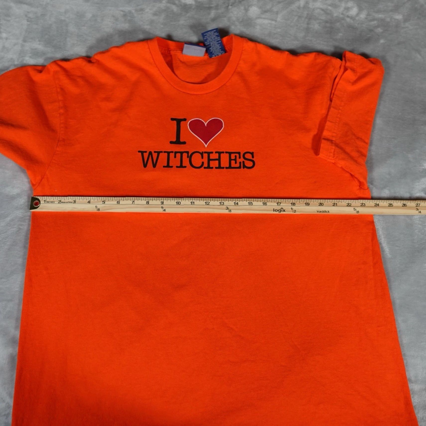 Vintage VINTAGE I Love Witches Halloween T-Shirt Mens XL Short Sleeve Orange Y2K Size US XL / EU 56 / 4 - 6 Thumbnail