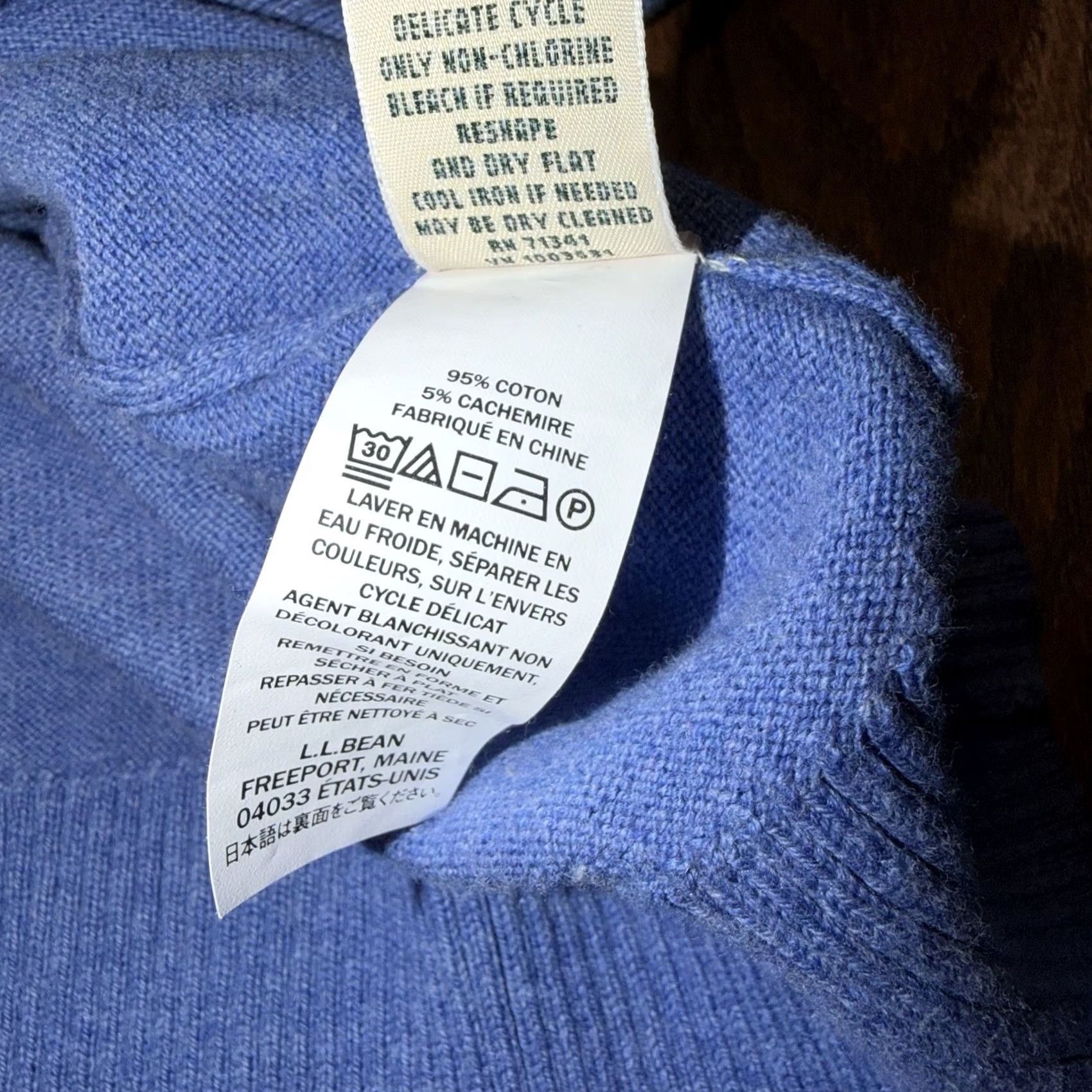 Vintage VINTAGE L.L.Bean Sweater Womens Small Blue Turtleneck Cotton Cashmere Pullover Outdoors Mens? Size S / US 4 / IT 40 - 5 Thumbnail