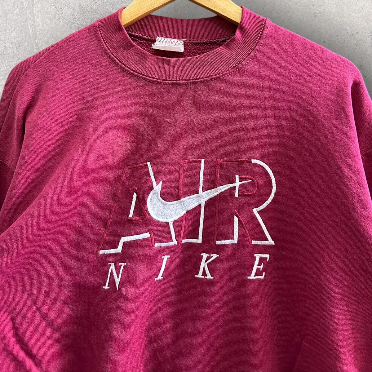 Nike × Vintage Rare Vintage 90’s Nike Air Big Logo Center Sweatshirt Size US L / EU 52-54 / 3 - 2 Thumbnail