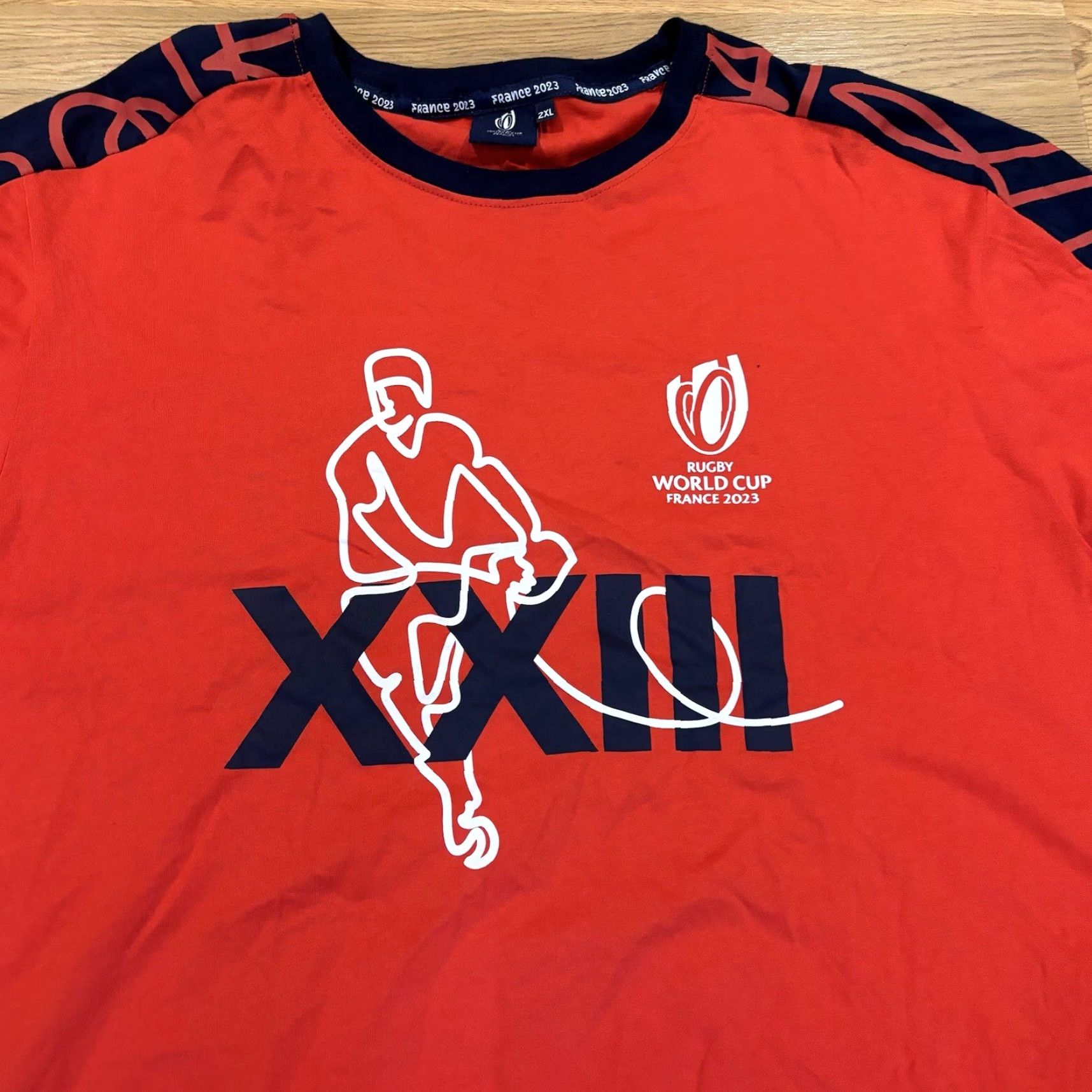 Vintage Rugby World Cup France 2023 T Shirt Red Collection Exclusive Men’s Size 2XL Size US XXL / EU 58 / 5 - 4 Thumbnail