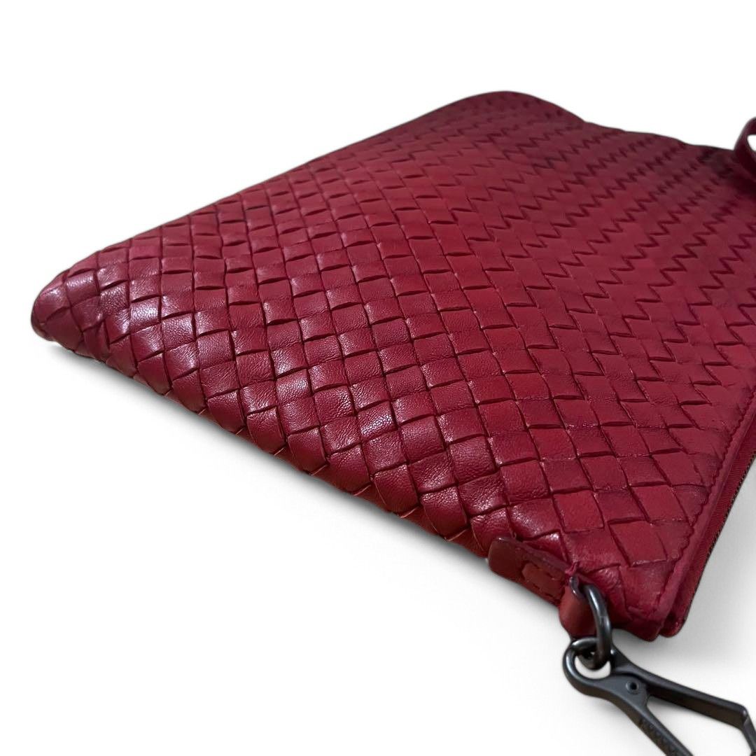 Bottega Veneta Bottega Veneta - Intrecciato Handbag Red Leather Vintage Size ONE SIZE - 3 Thumbnail