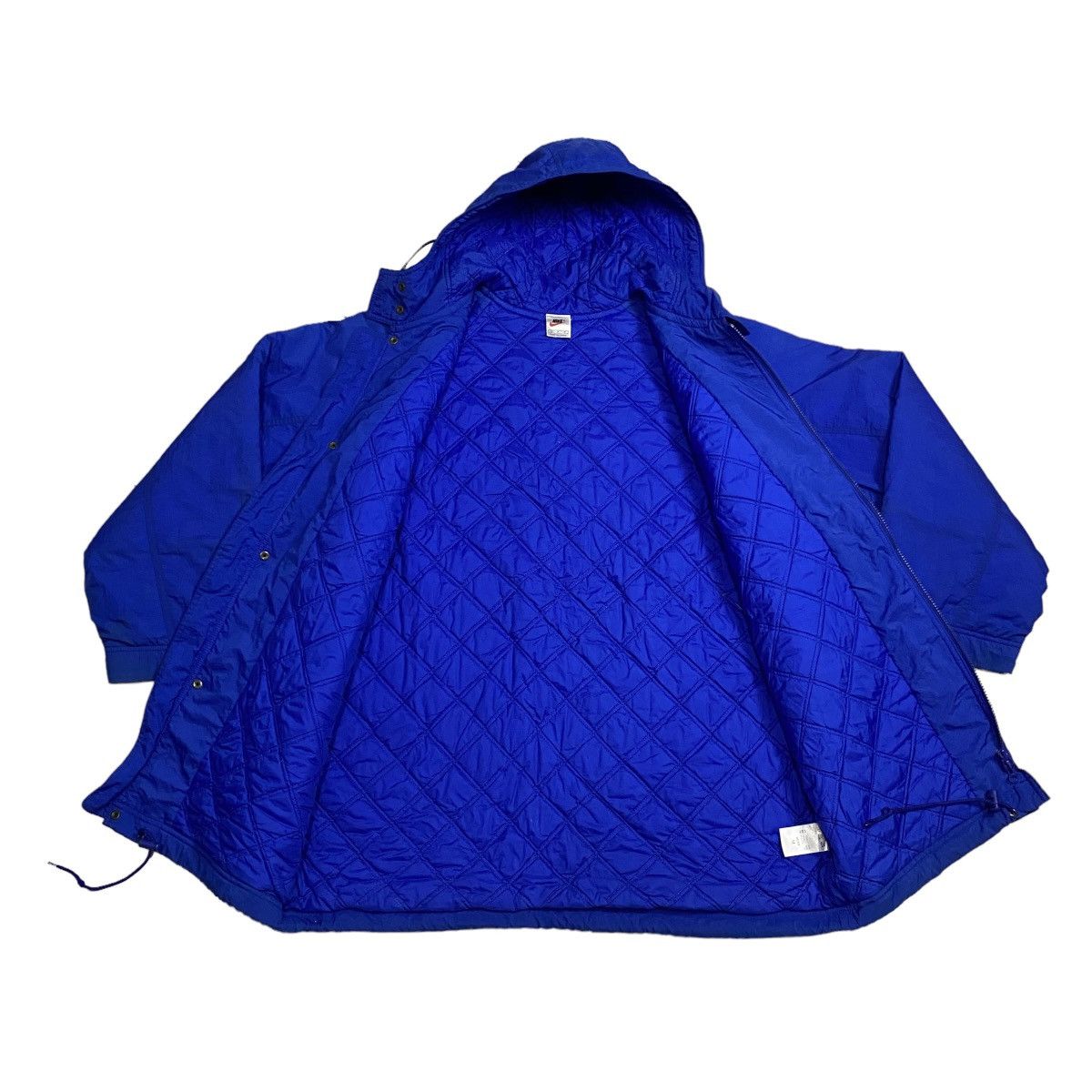 Nike × Vintage Nike 90s Big swoosh padded parka hoodie jacket Size US M / EU 48-50 / 2 - 7 Thumbnail