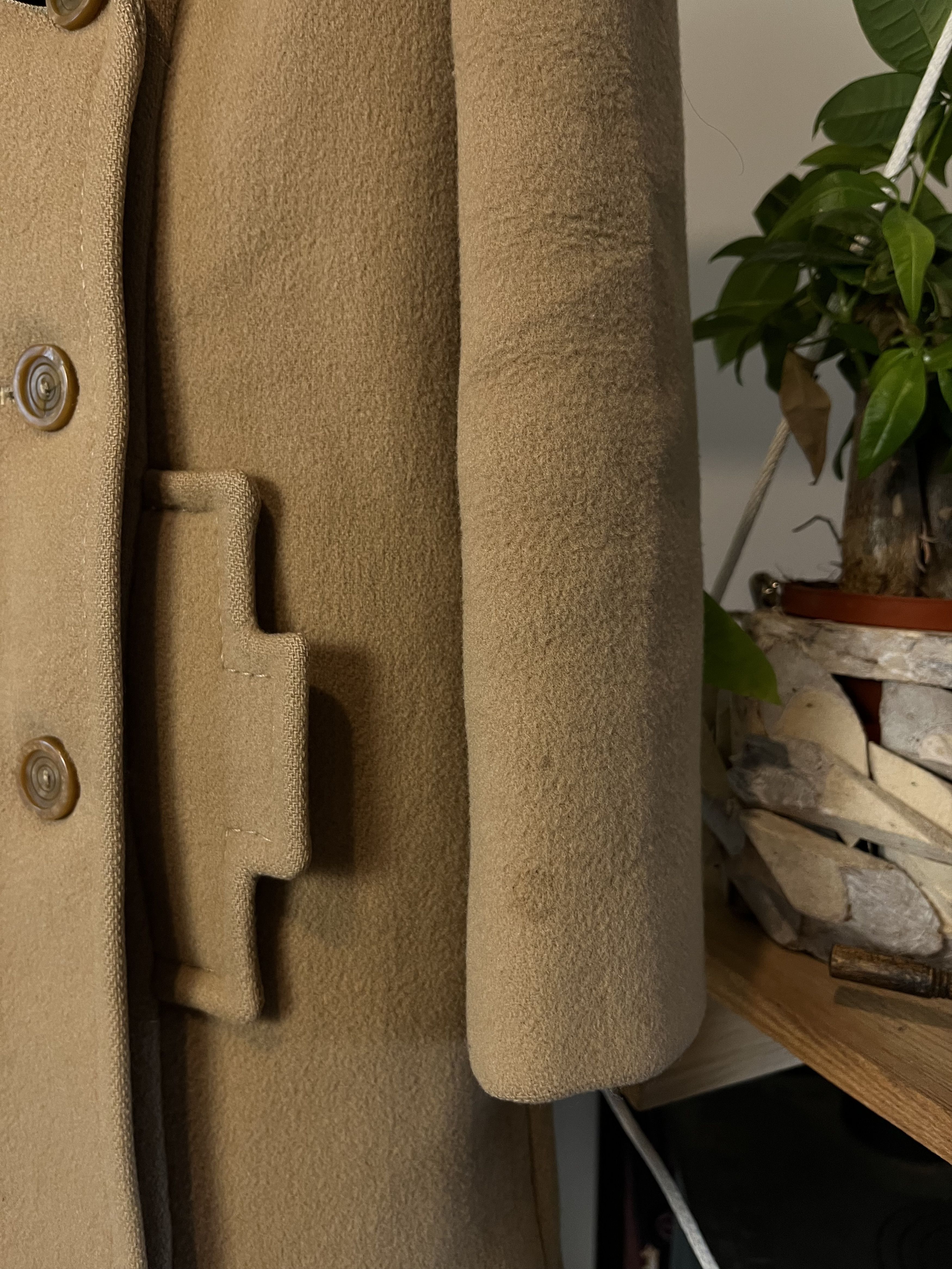 Vintage Vintage 90s Pure Wool Heavy Coat Brown Beige Size US M / EU 48-50 / 2 - 4 Thumbnail
