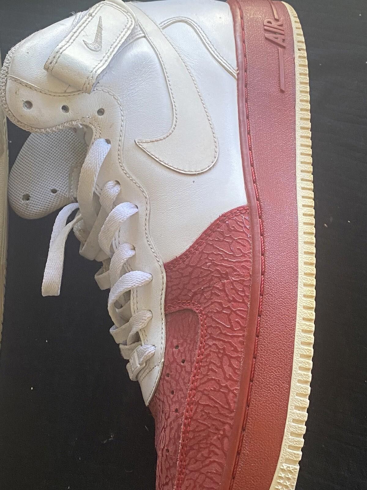 Nike Nike Air Force 1 Mid '07 315123-113 Men White/Red Leather 13 Size US 12 / IT 42 - 6 Thumbnail