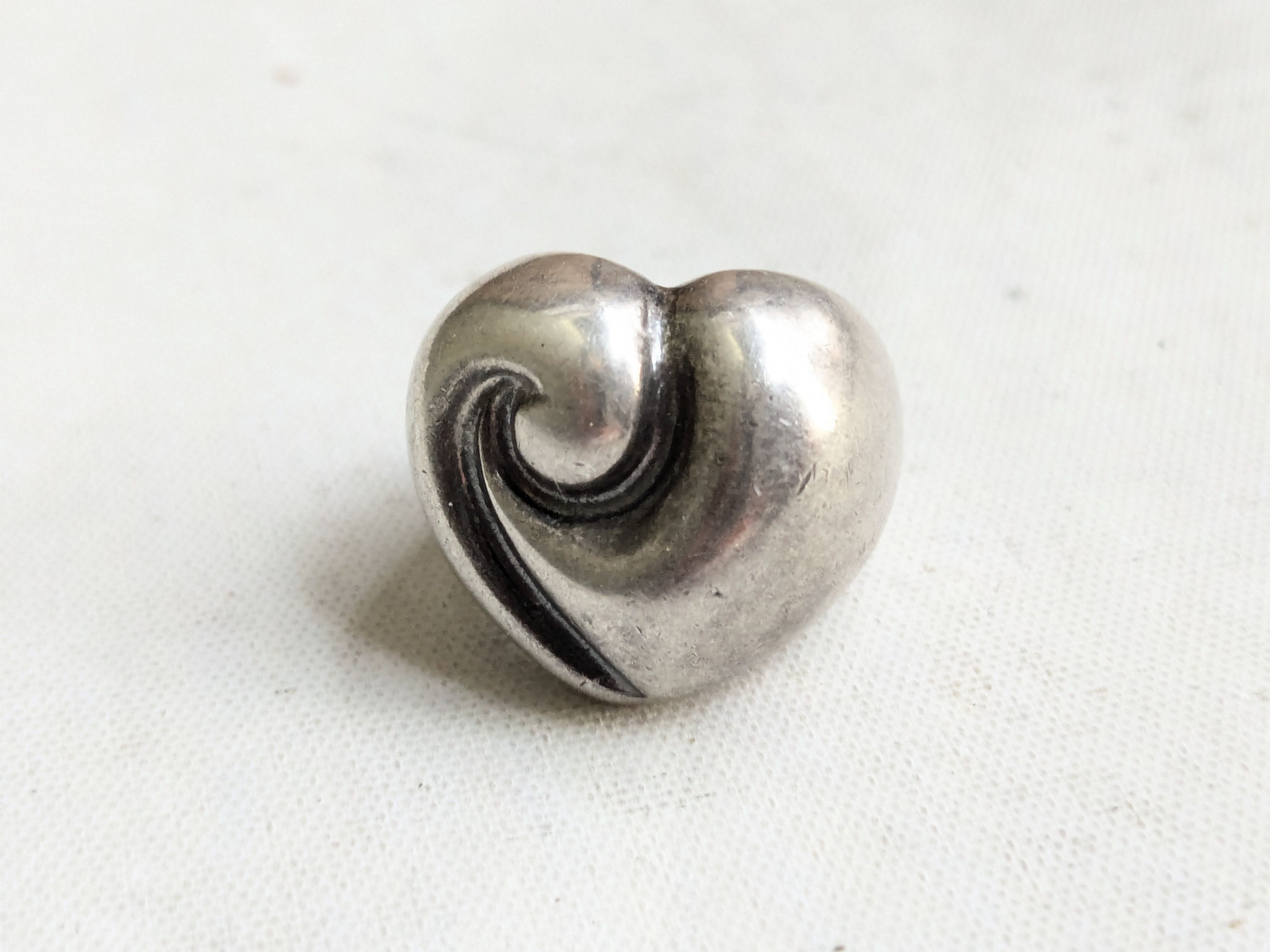 Jewelry Vintage Sterling Silver Heart Ring Shube's 5 Size ONE SIZE - 3 Thumbnail