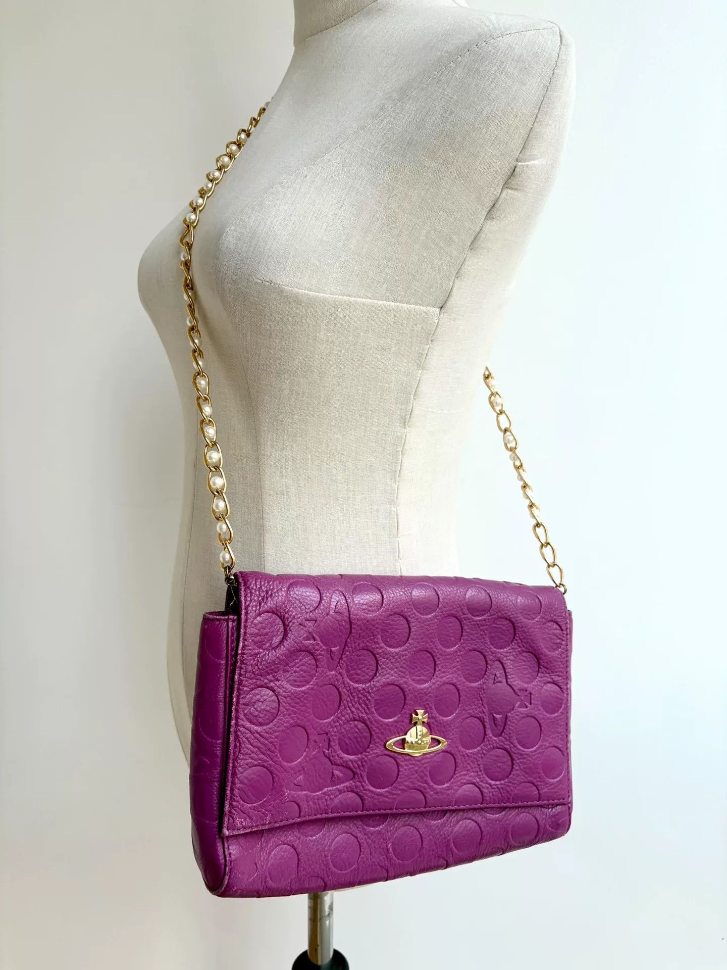 Vivienne Westwood Vivienne Westwood Vintage Pink Saturn Polka Dot Crossbody Size ONE SIZE - 1 Thumbnail
