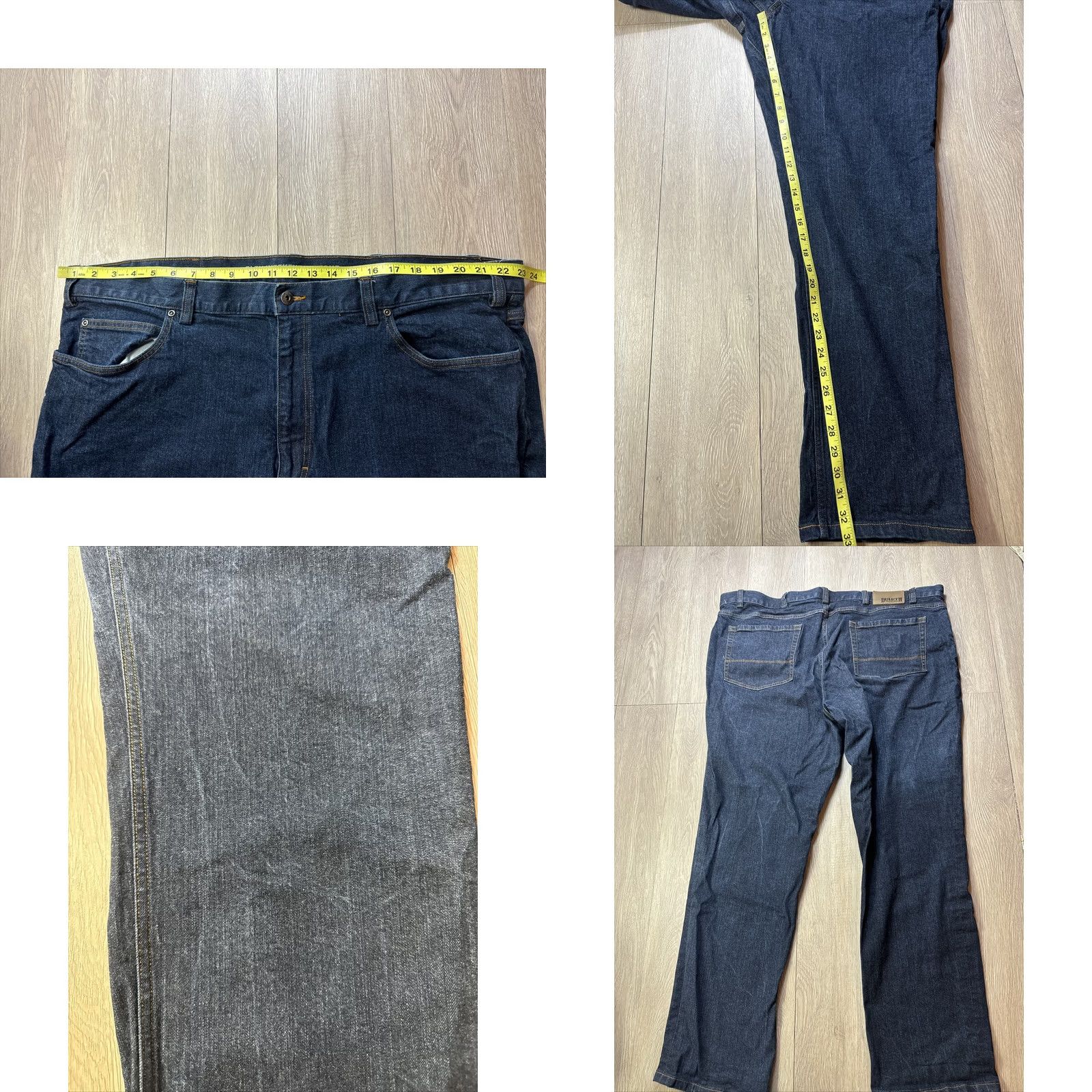 Denime Duluth Flex Weekender Jeans Shirt? 46x31 Blue Denim Big & Tall Men Relaxed Fit 5-Pocket Cotton Spandex USA Vintage: No Size US 30 / EU 46 - 8 Thumbnail