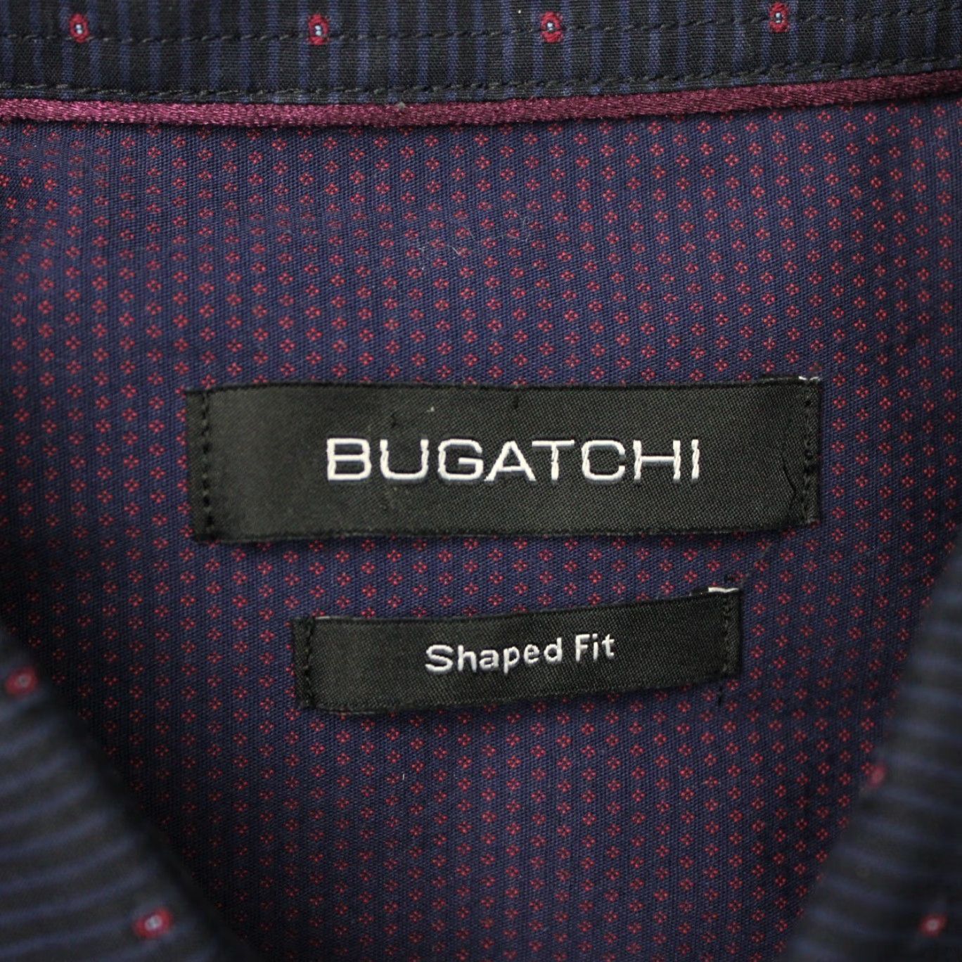 BUGATCHI Bugatchi Shirt Mens Large Blue/Purple Geometric Button-Up Long Sleeve Size US L / EU 52-54 / 3 - 6 Thumbnail