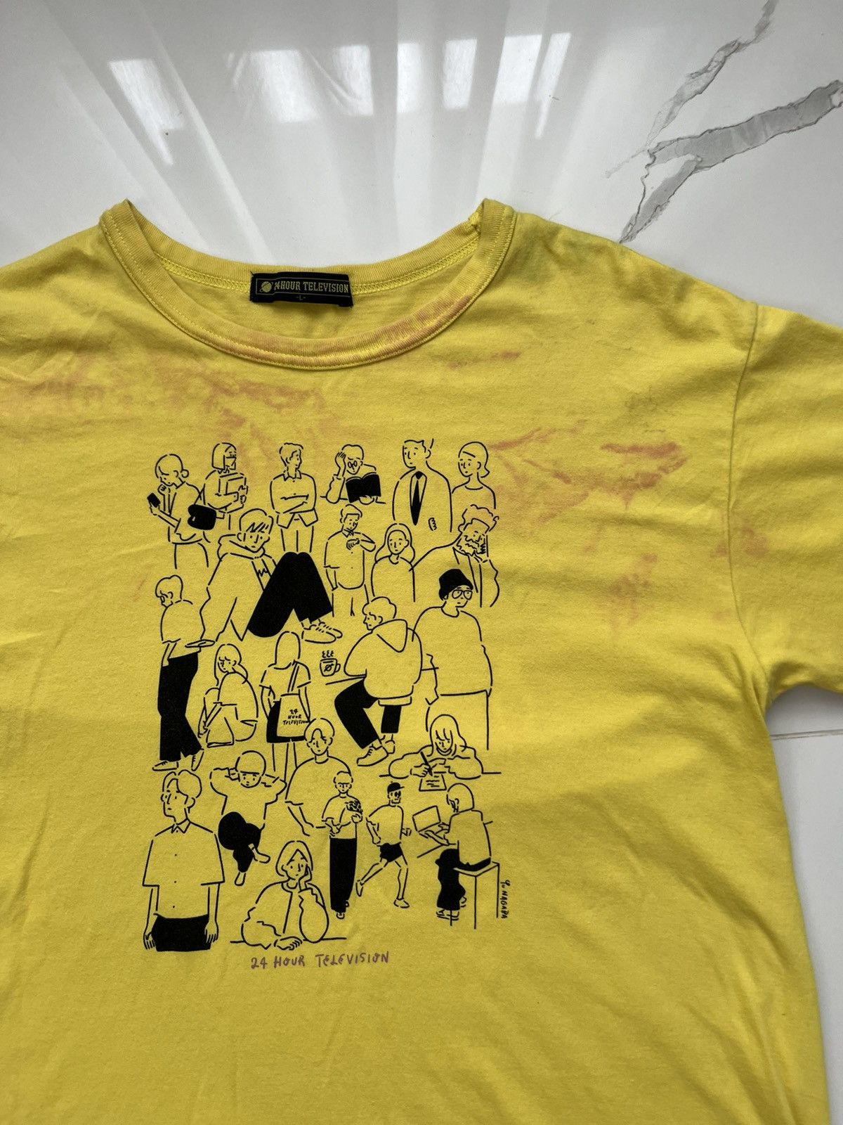 Japanese Brand × Vintage 24 HOUR TELEVISION YU NAGABA RARE RETRO TEE DISTRESSED Size US M / EU 48-50 / 2 - 2 Thumbnail