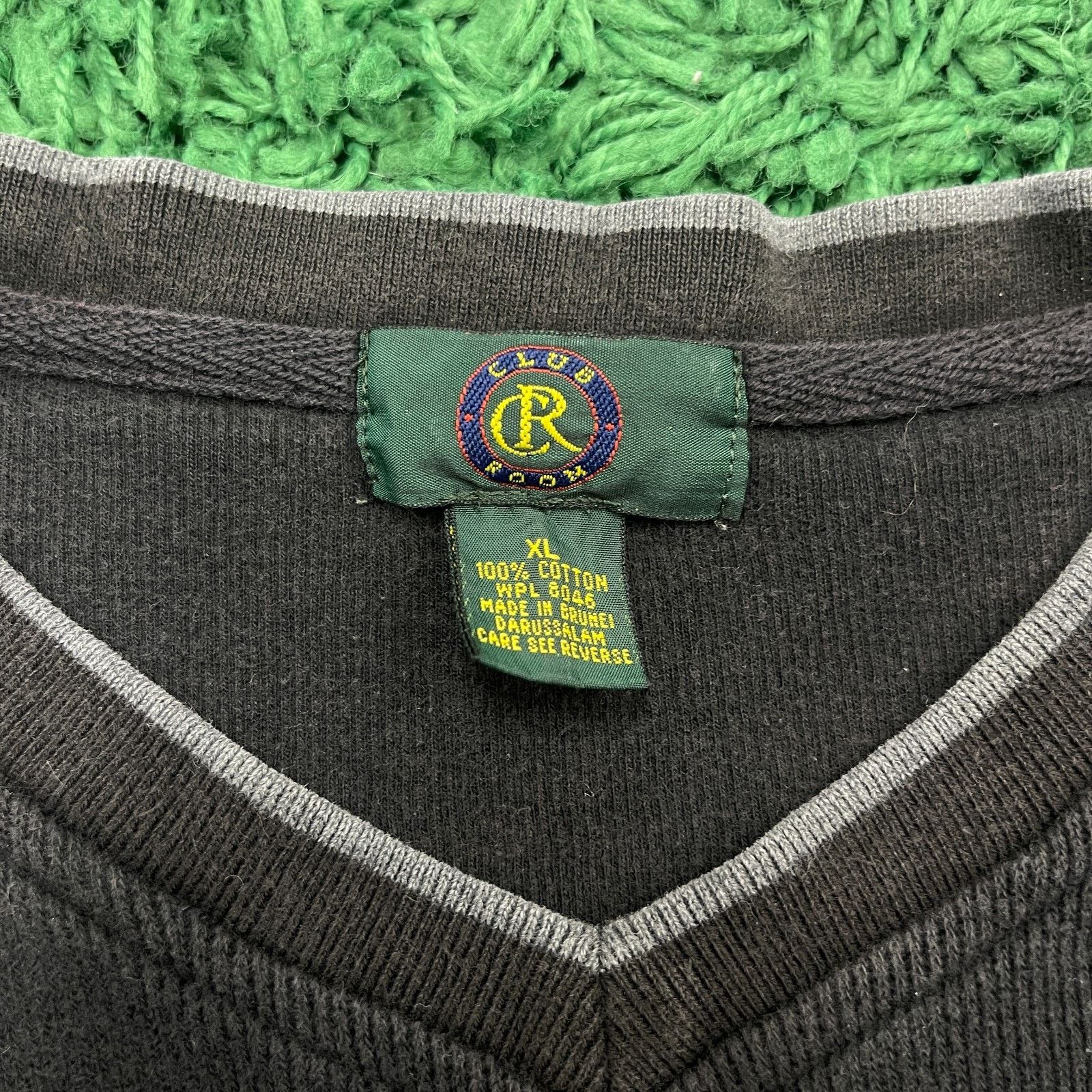 Club Room × Vintage Club Room V Neck Black Knit Sweater Pullover Size XL B10 Size US XL / EU 56 / 4 - 4 Thumbnail