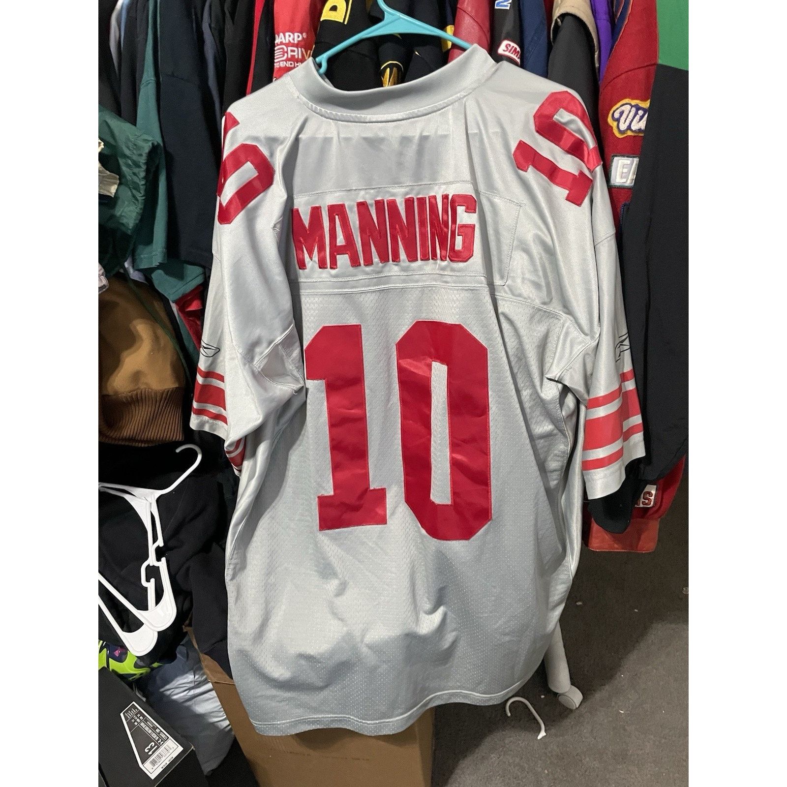 Reebok Size 2XL- Eli Manning NY Giants Jersey Reebok Mens Grey #10 Size US XXL / EU 58 / 5 - 2 Thumbnail