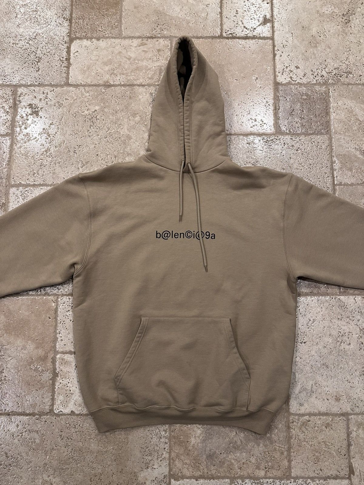 Balenciaga Balenciaga Khaki / Brown Mailbox Letter Logo Pullover Hoodie Size US S / EU 44-46 / 1 - 3 Thumbnail