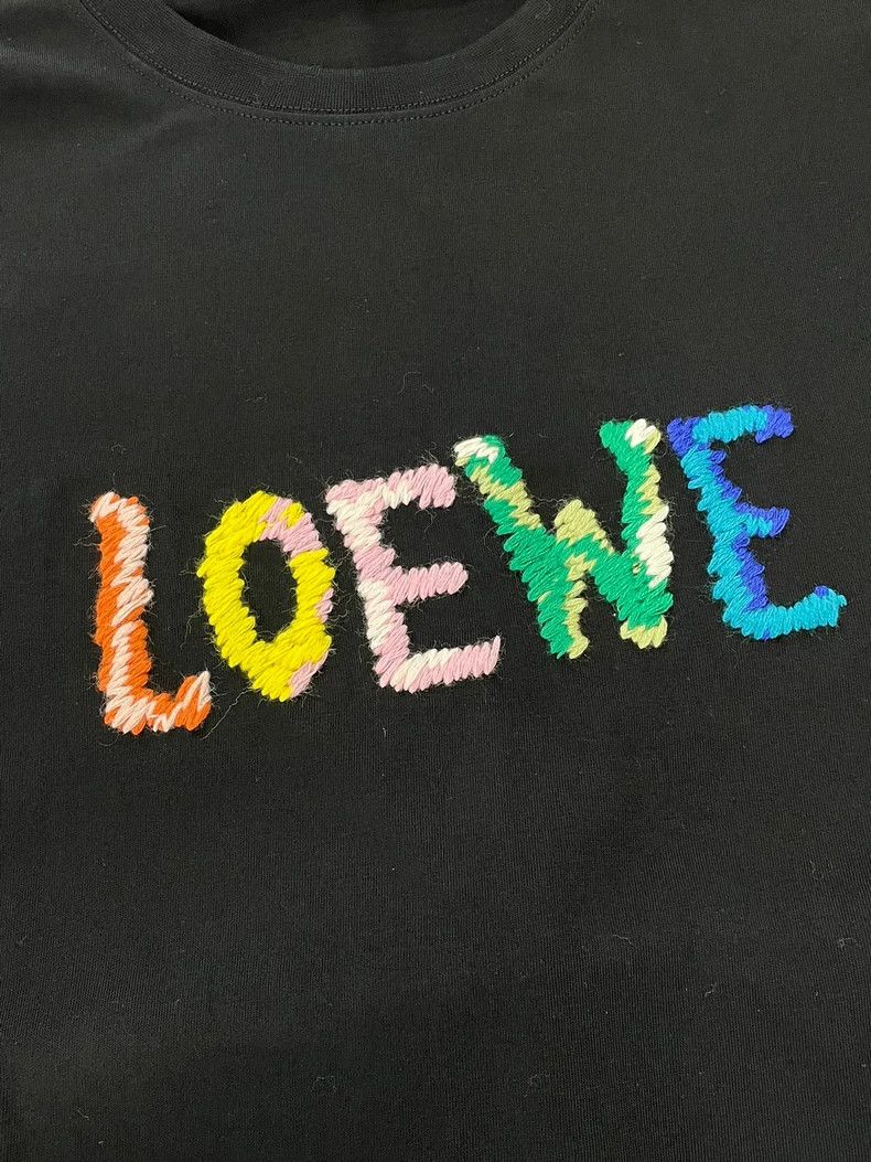 Loewe LOEWE Black multicolored lettering short sleeve T-shirt Size XS / US 0-2 / IT 36-38 - 2 Thumbnail