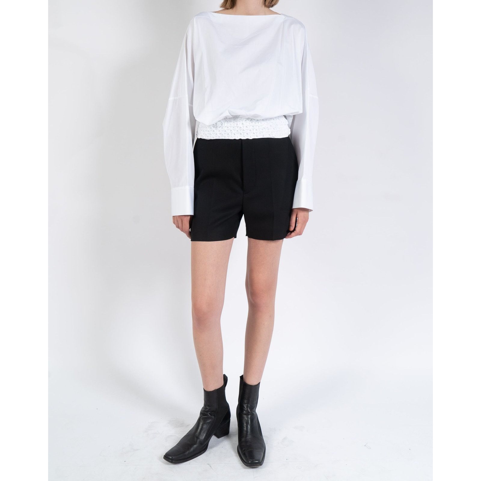 Haider Ackermann SS17 White Boatneck Shirt Top Size XS / US 0-2 / IT 36-38 - 2 Thumbnail