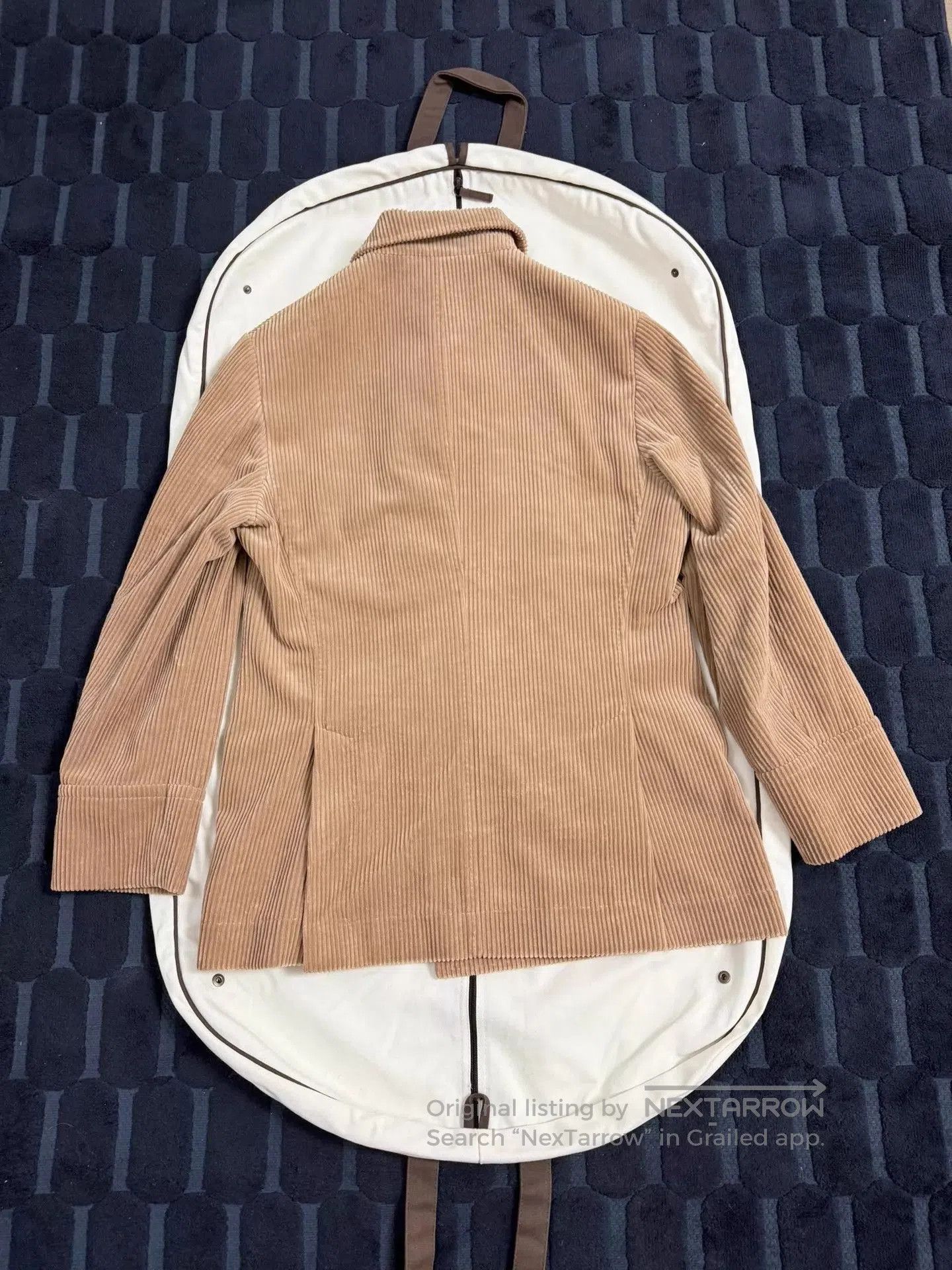 Brunello Cucinelli Beige Double-Breasted Corduroy Coat Size S. Size US S / EU 44-46 / 1 - 2 Thumbnail