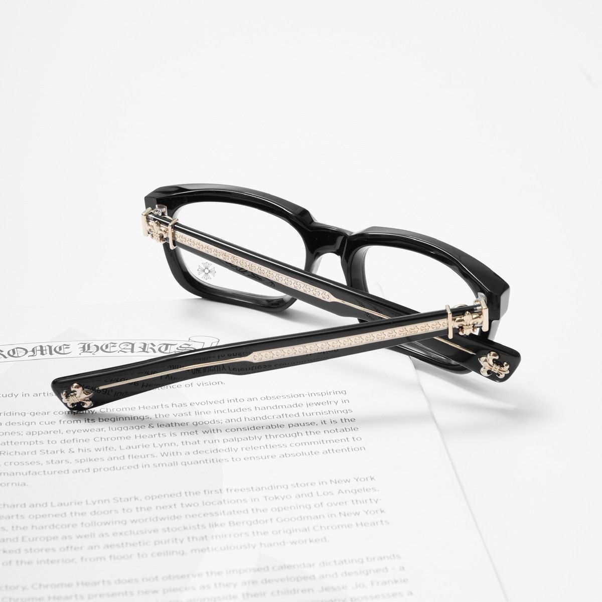 Chrome Hearts CHROME HEARTS SEE YOU IN TEA BLACK-GOLD PLATED GLASSES Size ONE SIZE - 7 Thumbnail