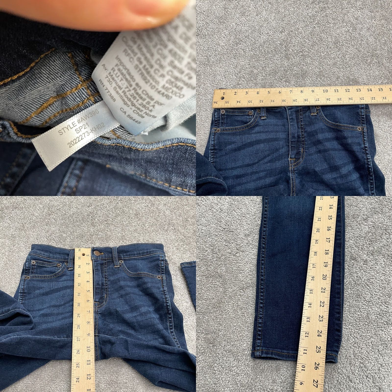 J.Crew J.Crew Jeans Women High Rise Vintage Straight Denim Blue Dark Wash 26x26 5-Pocket Logo Zipper Button Cotton Blend Regular Fit Size 42" / US 20 - 8 Thumbnail