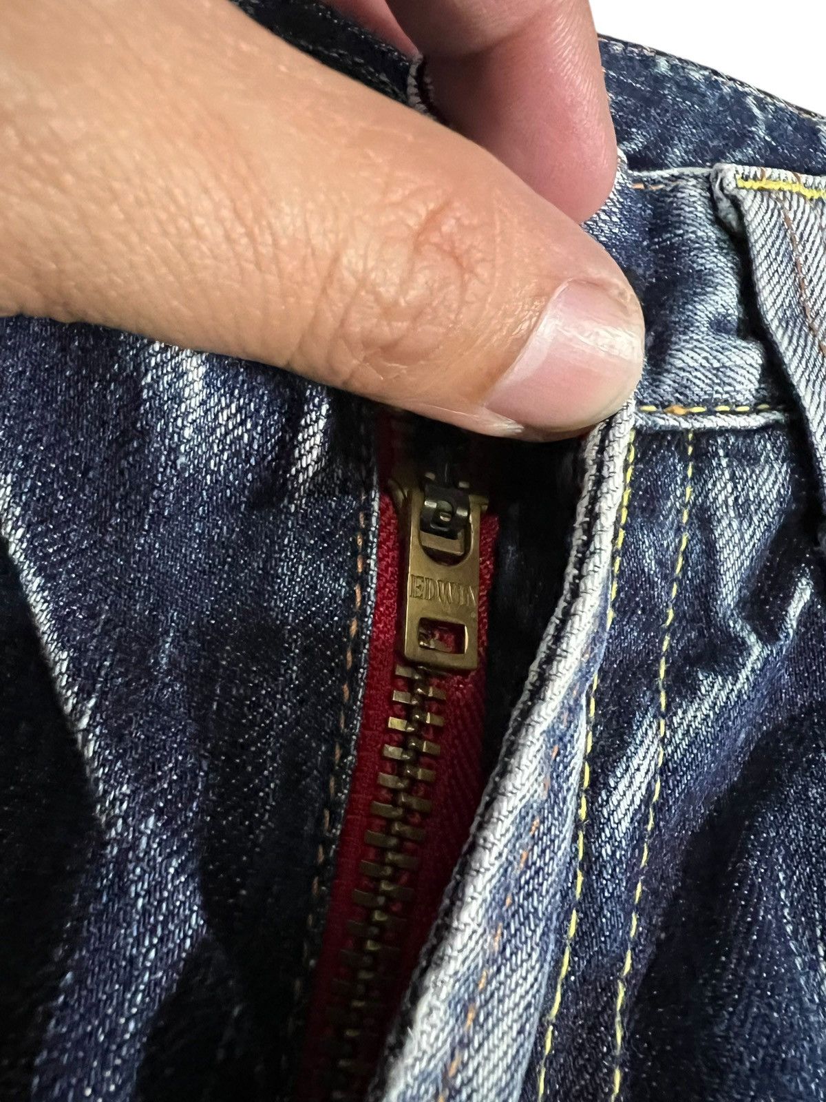 Edwin Flare Jean Edwin 503 Blue Trip Faded Distress Japan Style Size US 29 - 11 Thumbnail